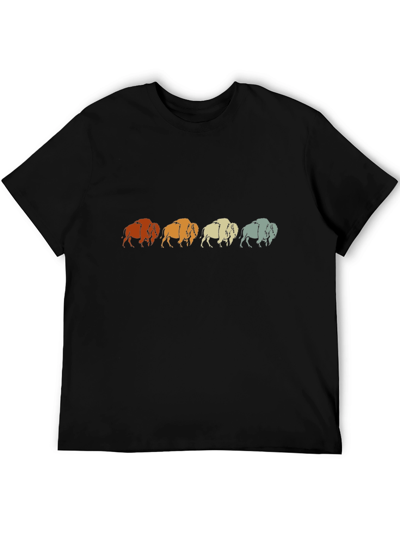 Black Retro Bison T-Shirt view 5