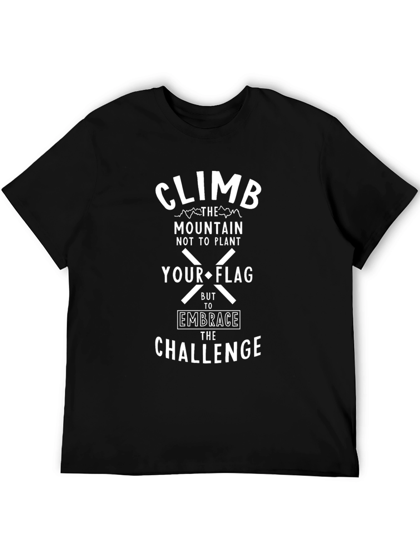 Black Climb the Mountain Graphic Tee - Embrace the Challenge T-Shirt view 5