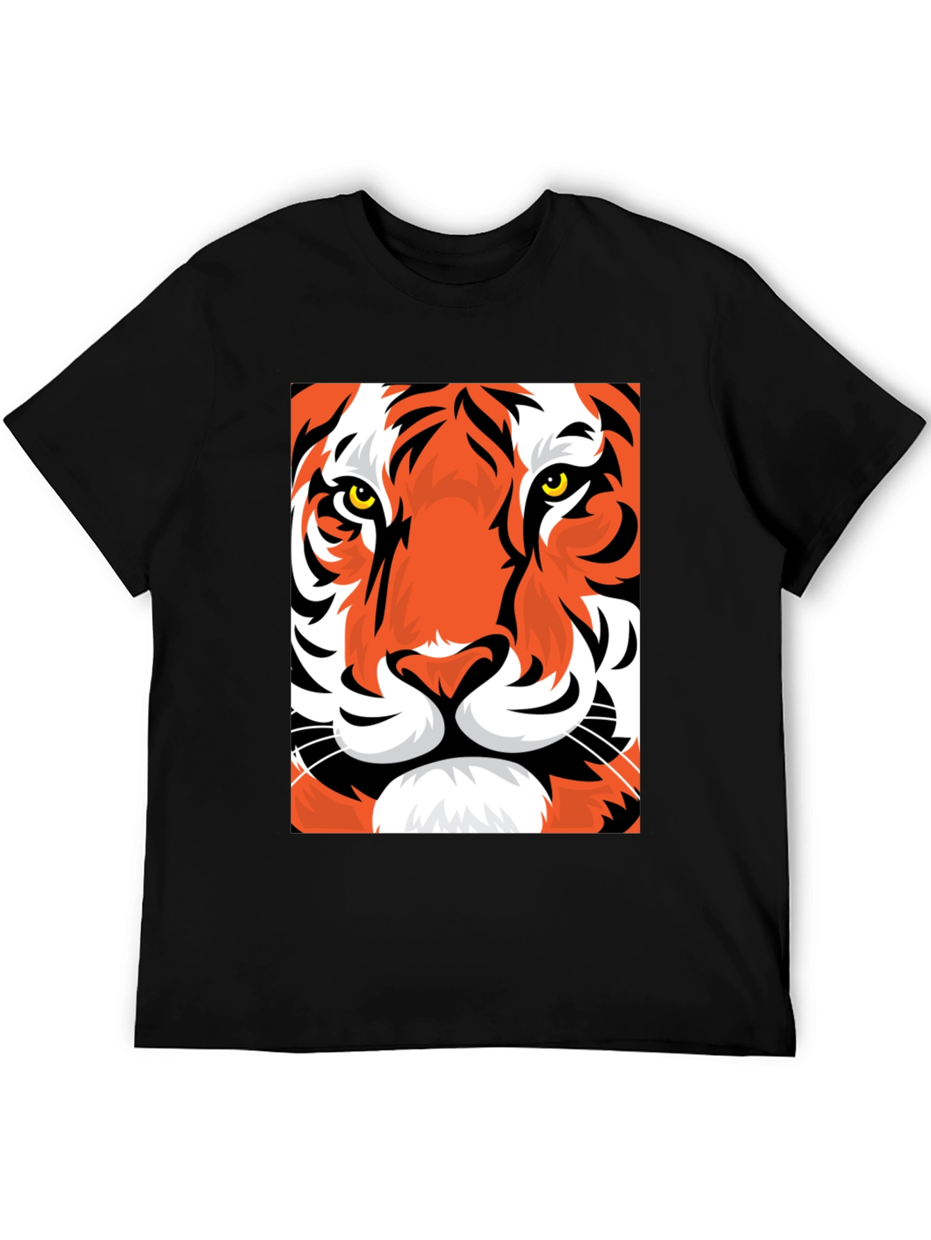 Black Tiger Graphic Tee - Bold Animal Print T-Shirt view 5