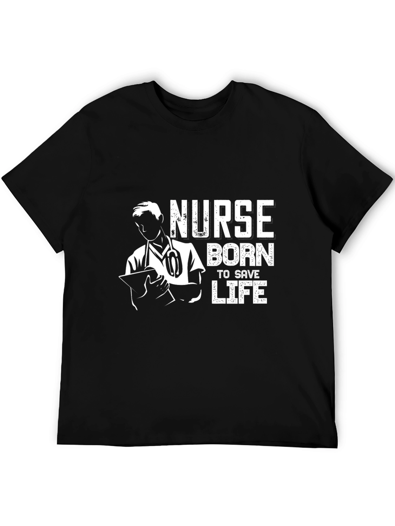 Black Nurse Born to Save Lives Black T-Shirt view 5