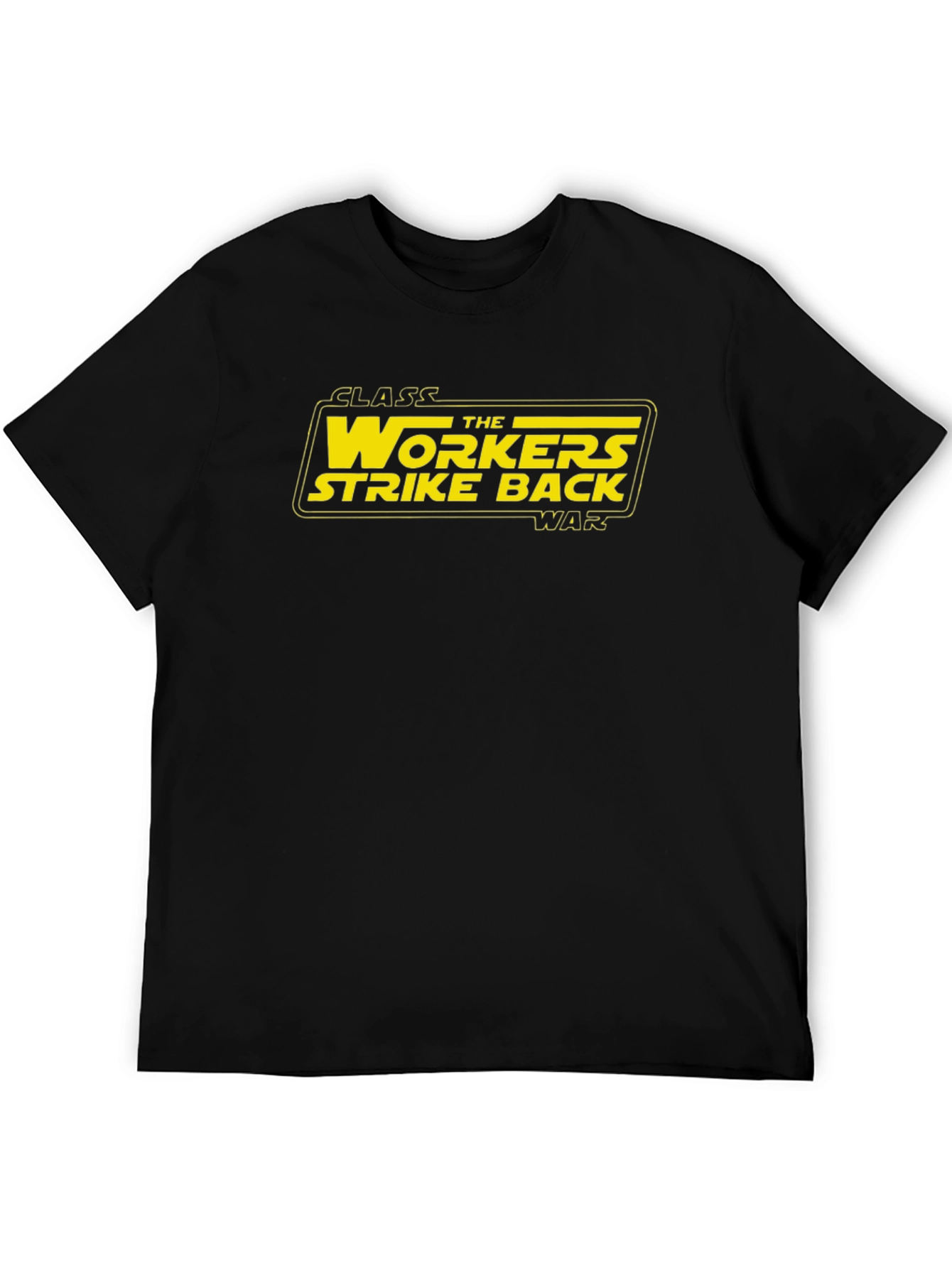 Black Class War Workers Strike Back Graphic Tee view 5