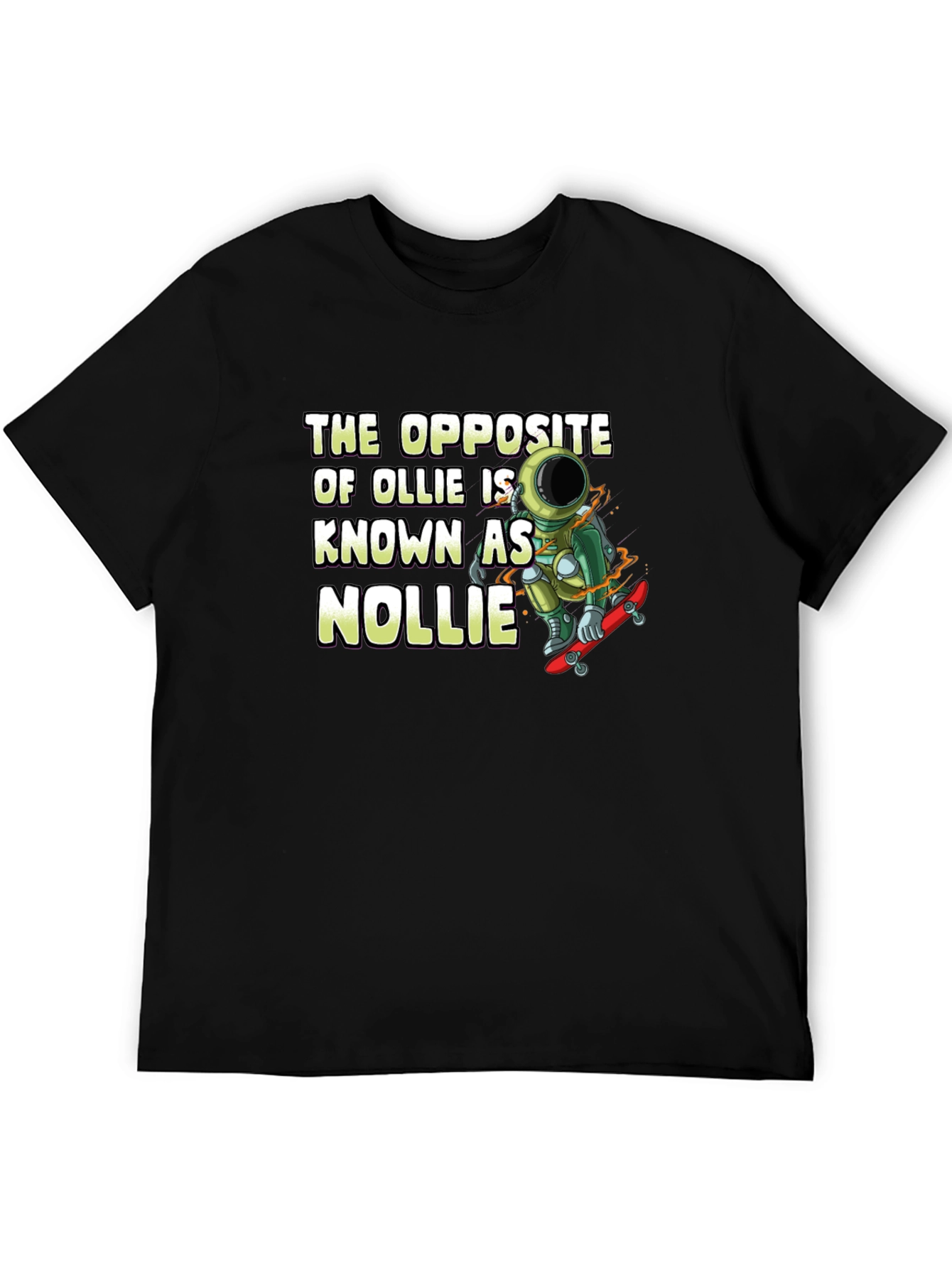 Black Nollie Astronaut Graphic T-Shirt view 5