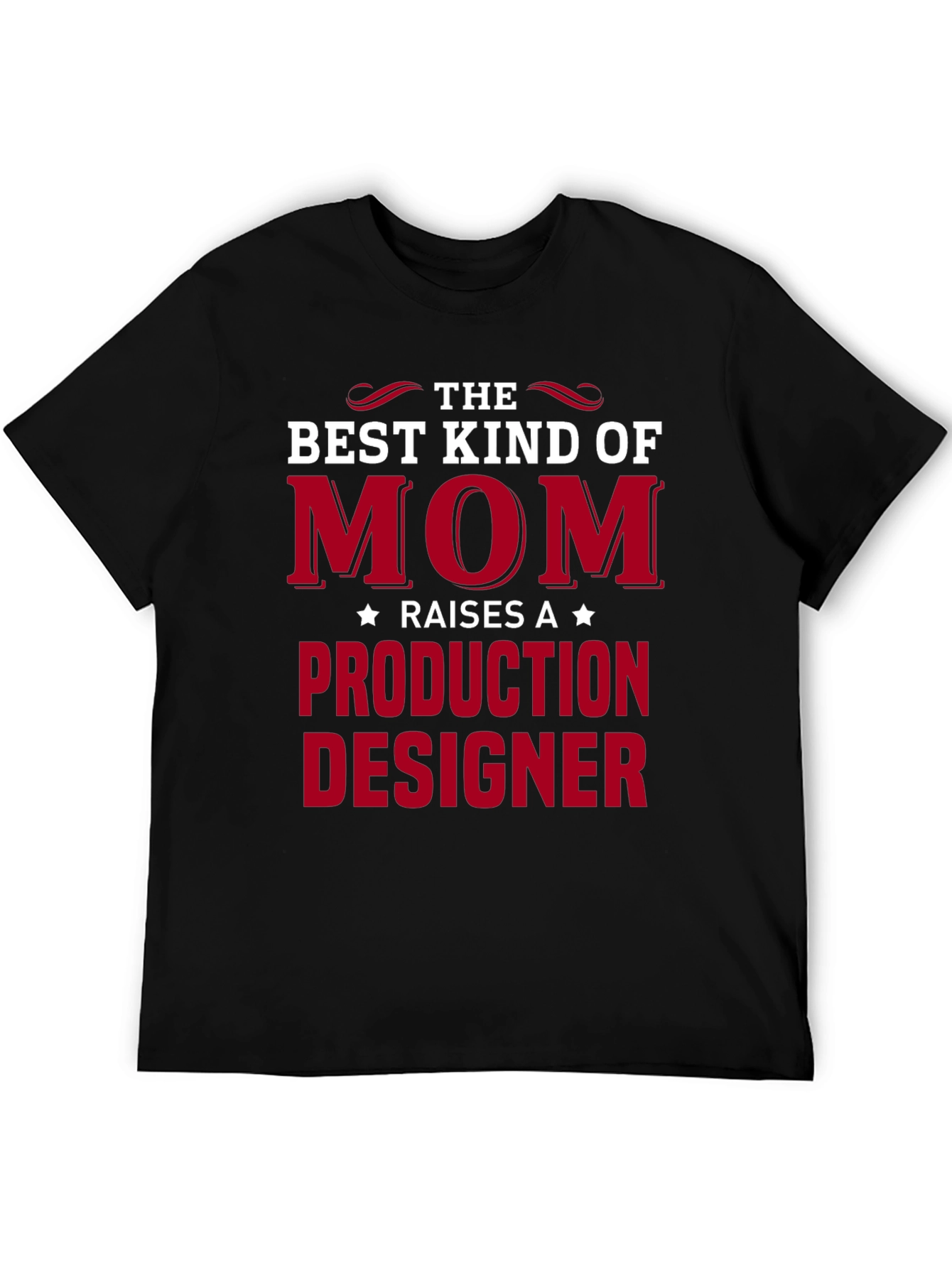 Black Best Kind of Mom Production Designer T-Shirt view 5