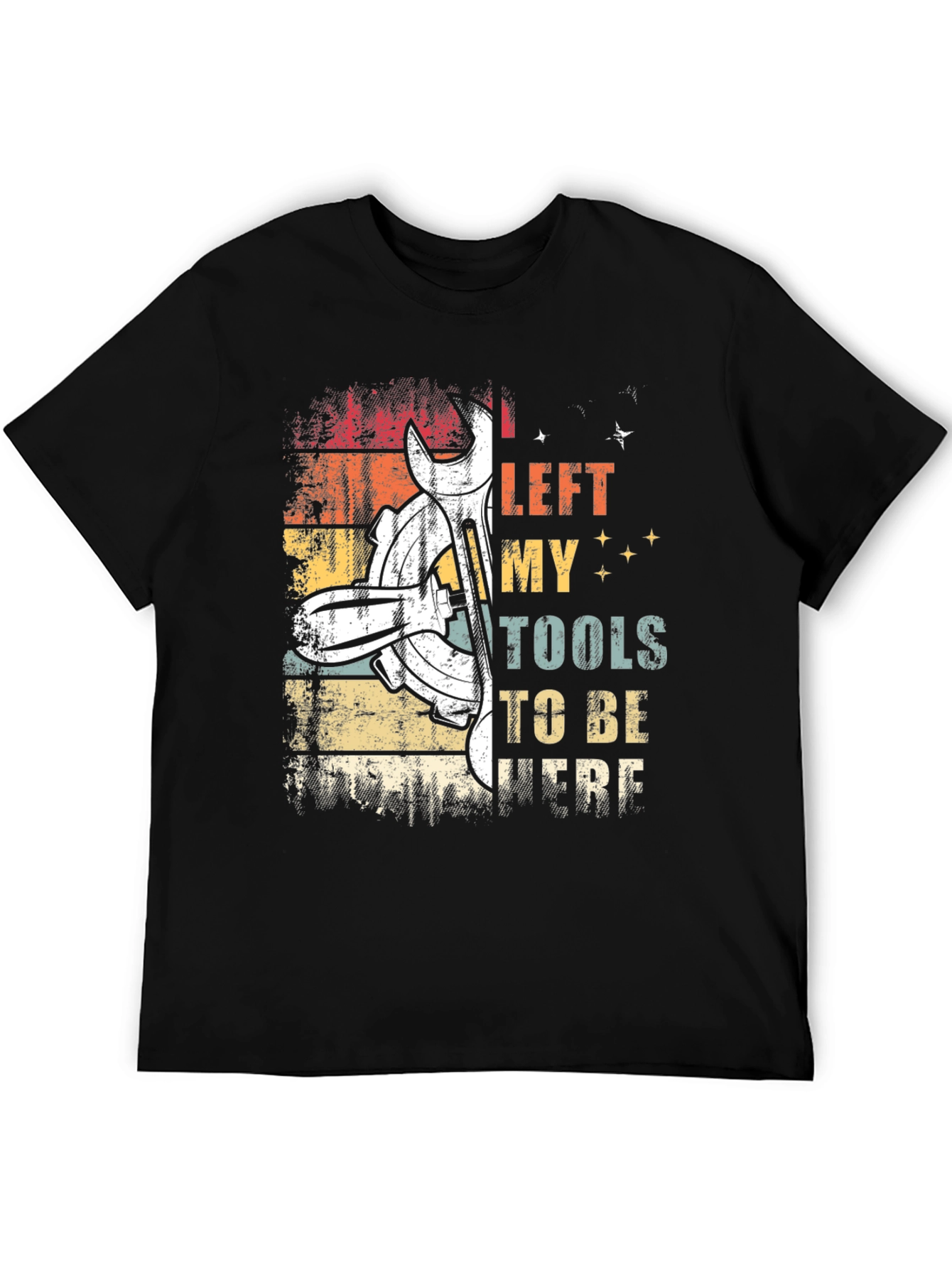 Black Mechanic Tools Graphic T-Shirt view 5