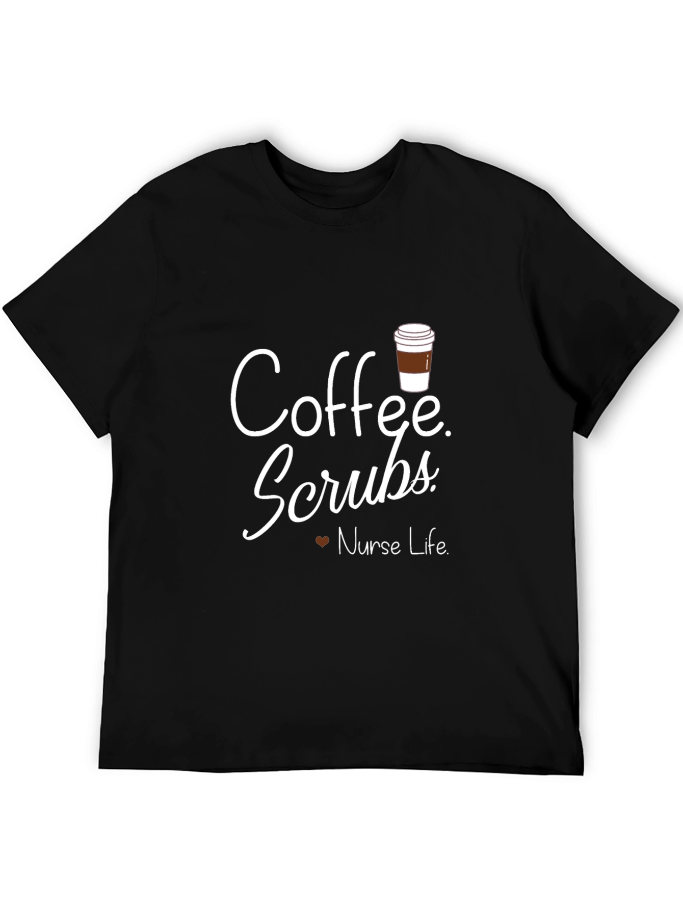 Black Coffee Scrubs Nurse Life T-Shirt view 5