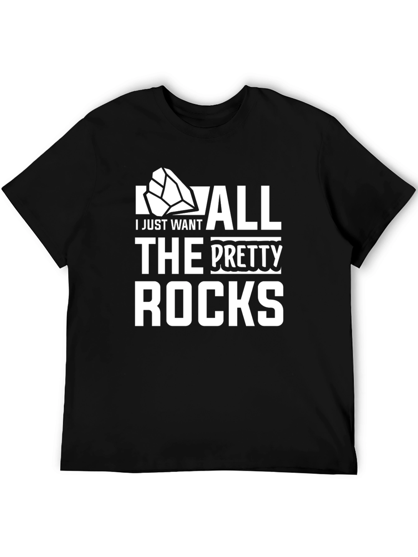 Black Pretty Rocks Graphic T-Shirt - Rock Collector Tee view 5