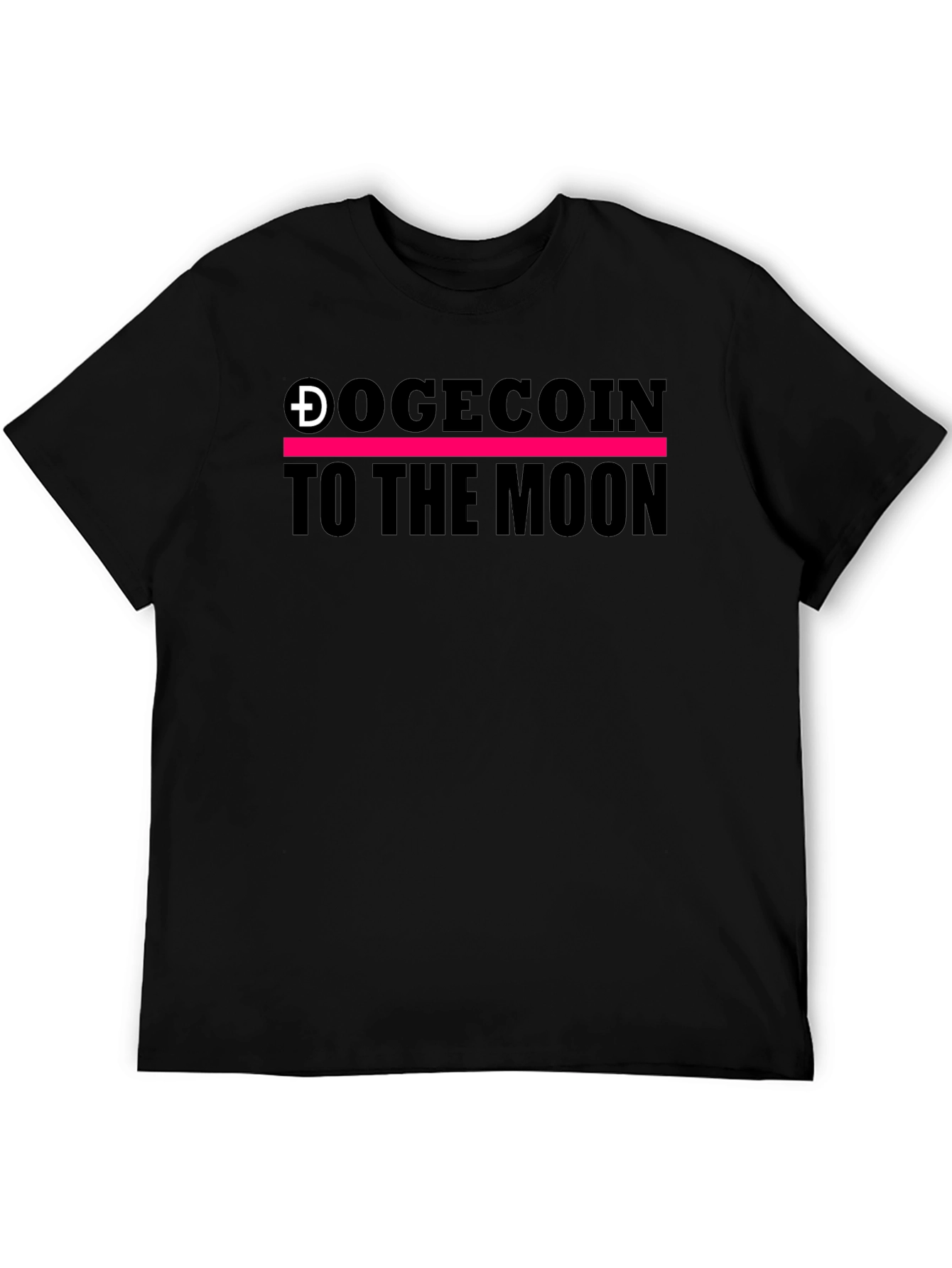 Black Dogecoin to the Moon Black Tee view 5