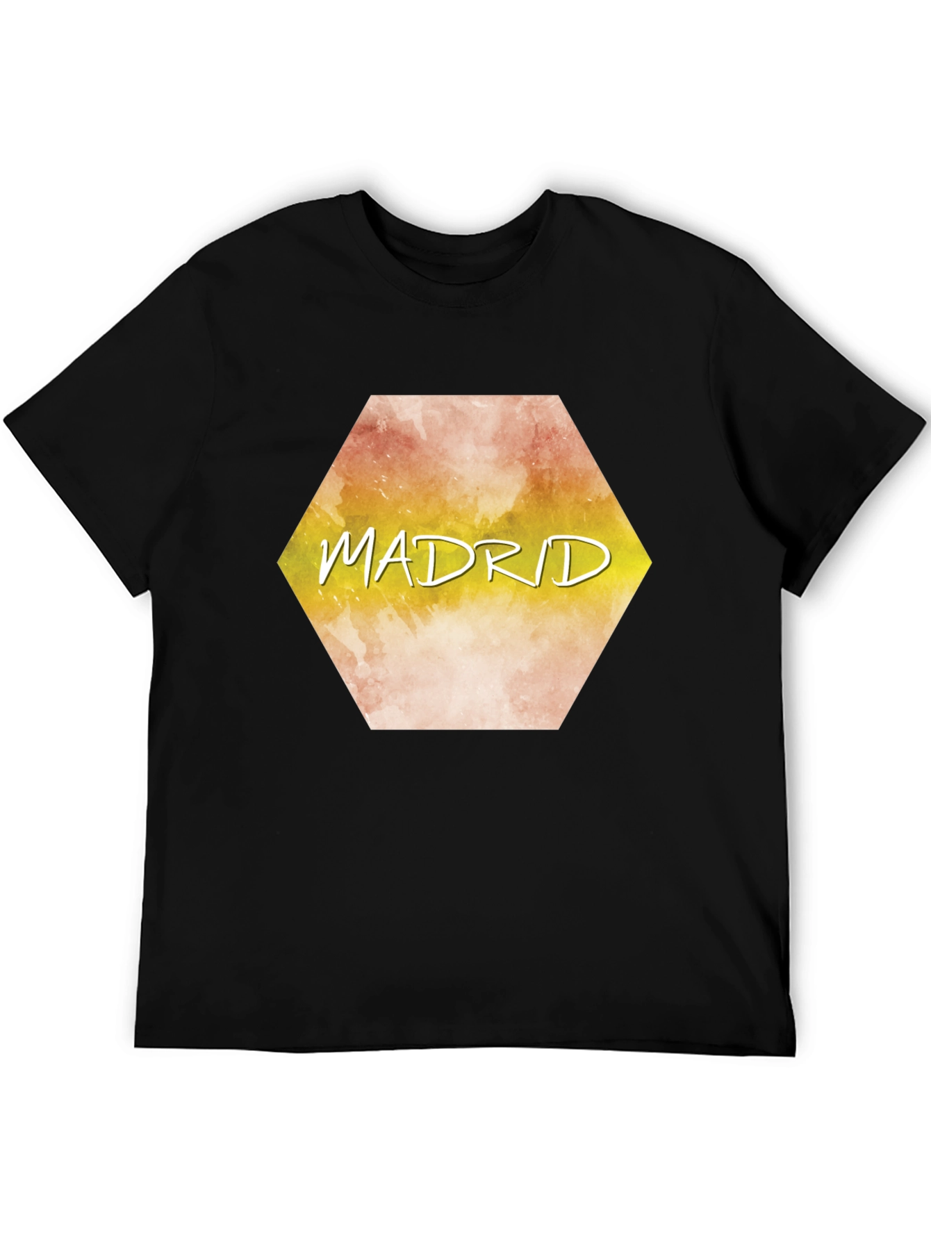 Black Madrid Graphic Tee - Stylish City T-Shirt view 5