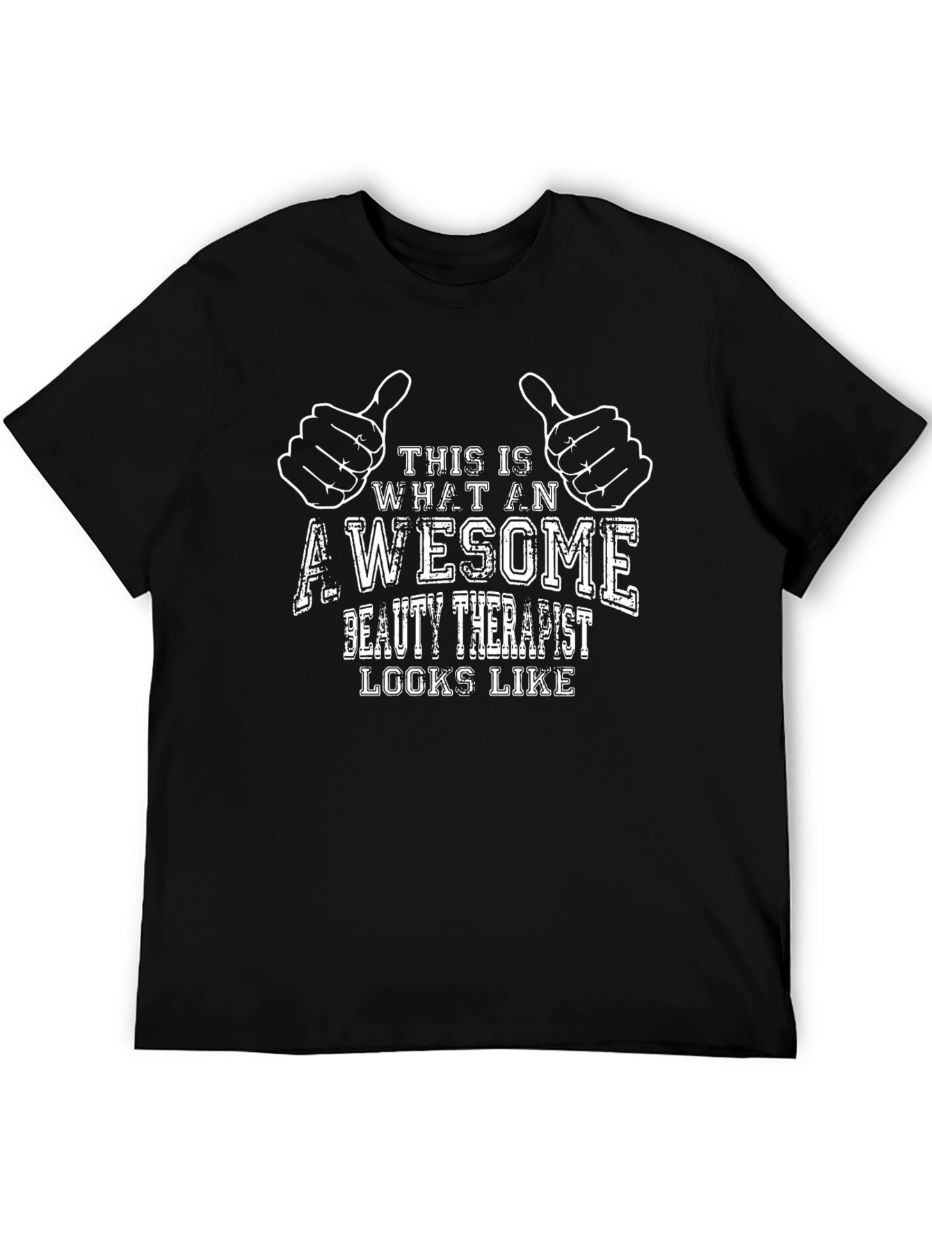 Black Awesome Beauty Therapist T-Shirt view 5