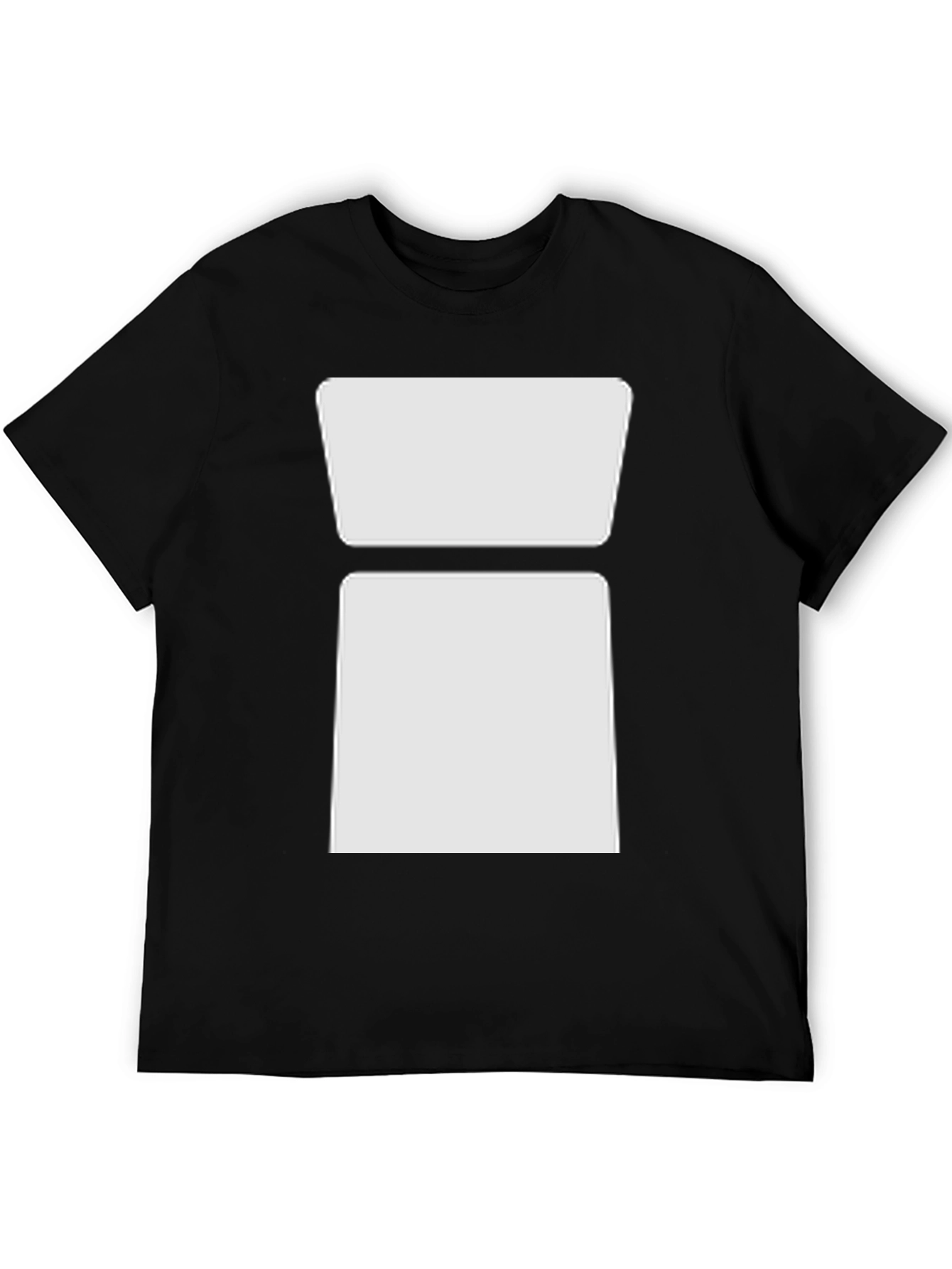 Black Modern Block Graphic Tee - Casual Style view 5