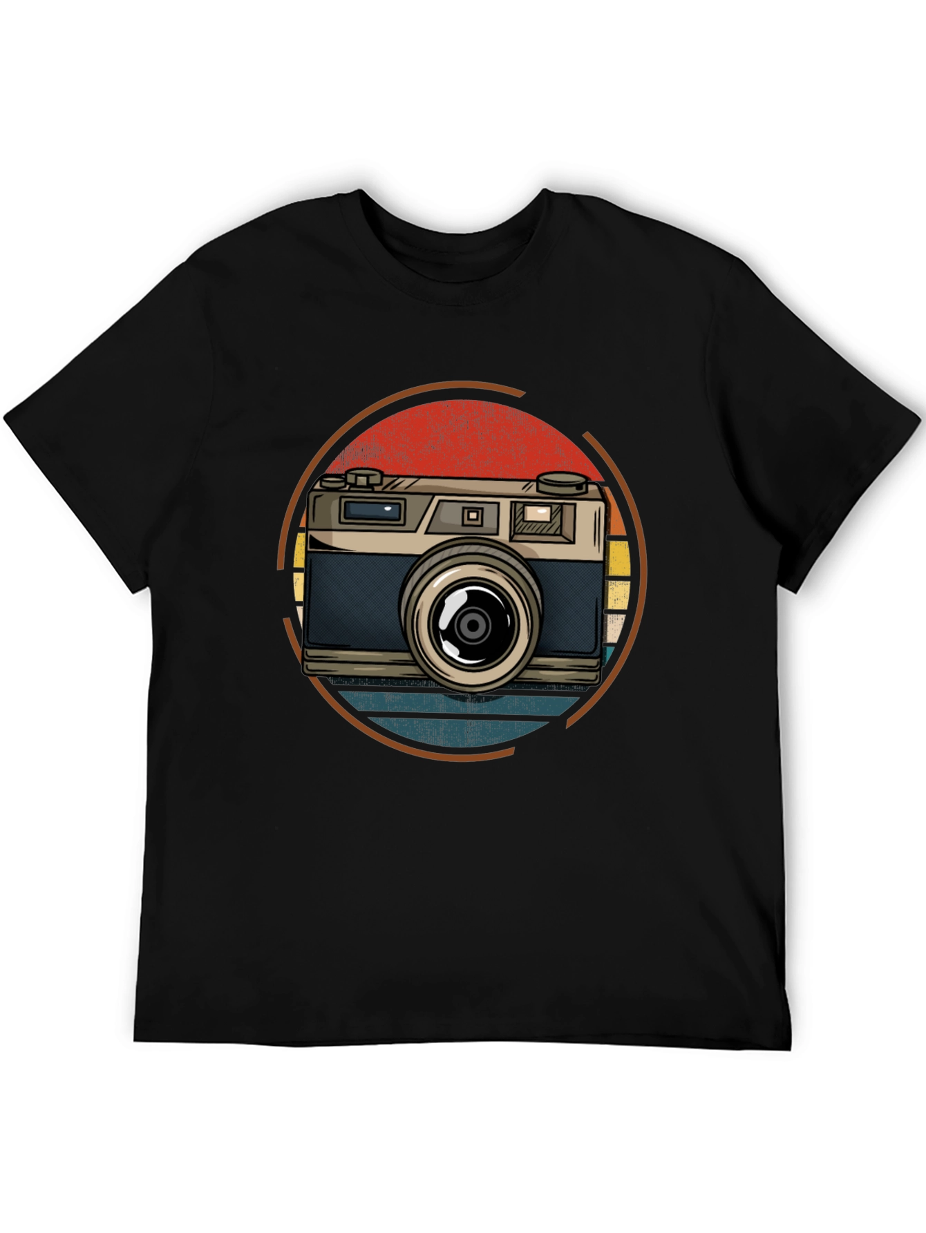 Black Retro Camera Graphic Tee - Vintage Photography Shirt view 5