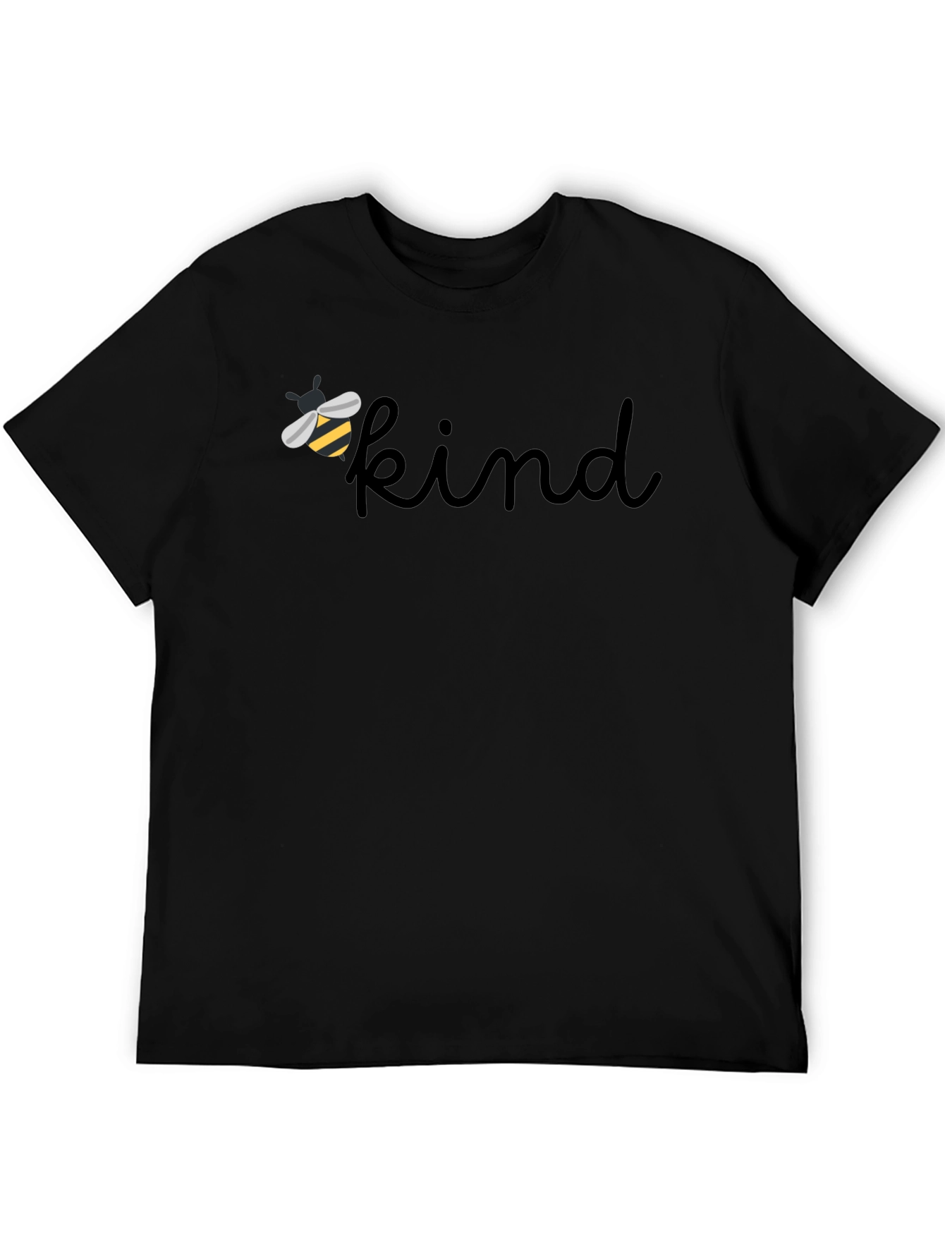 Black Bee Kind Black T-Shirt - Unisex Soft Cotton Tee view 5