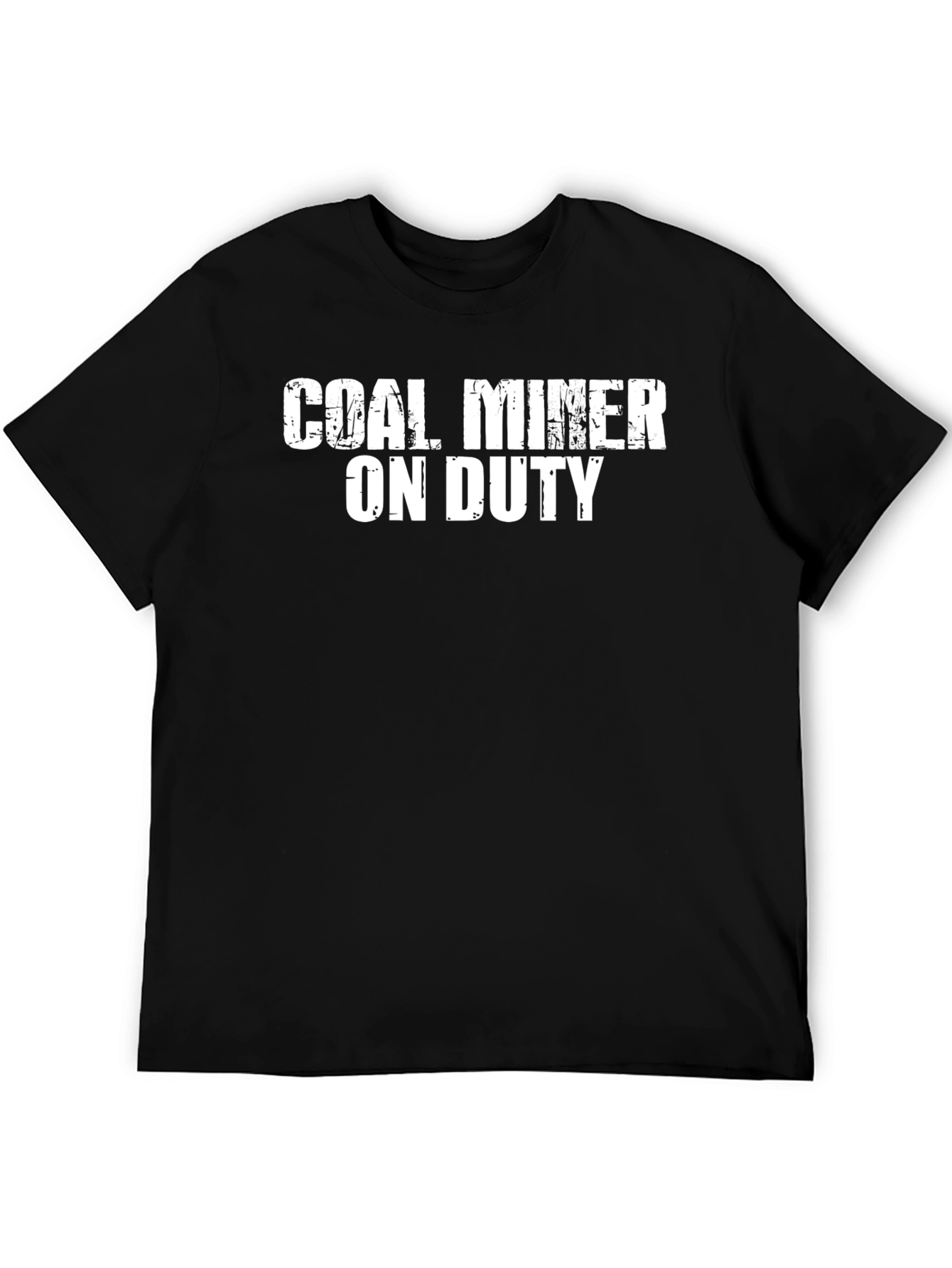 Black Coal Miner On Duty T-Shirt - Black view 5