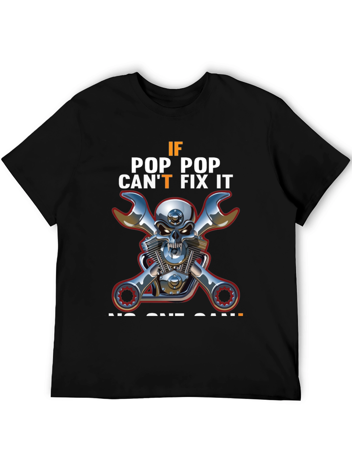 Black Pop Pop Can Fix It T-Shirt view 5