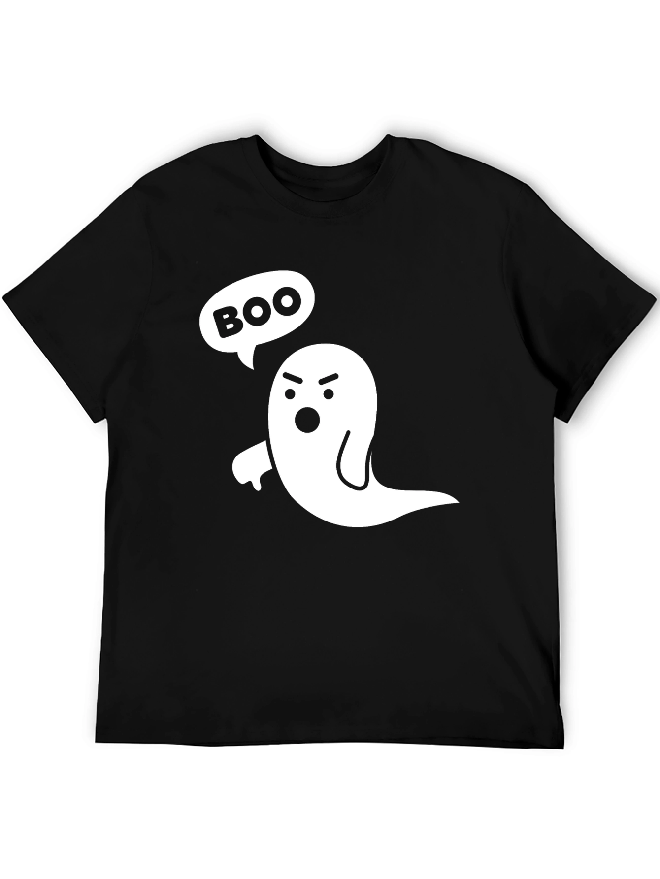 Black Boo Ghost T-Shirt - Spooky Season Tee view 5