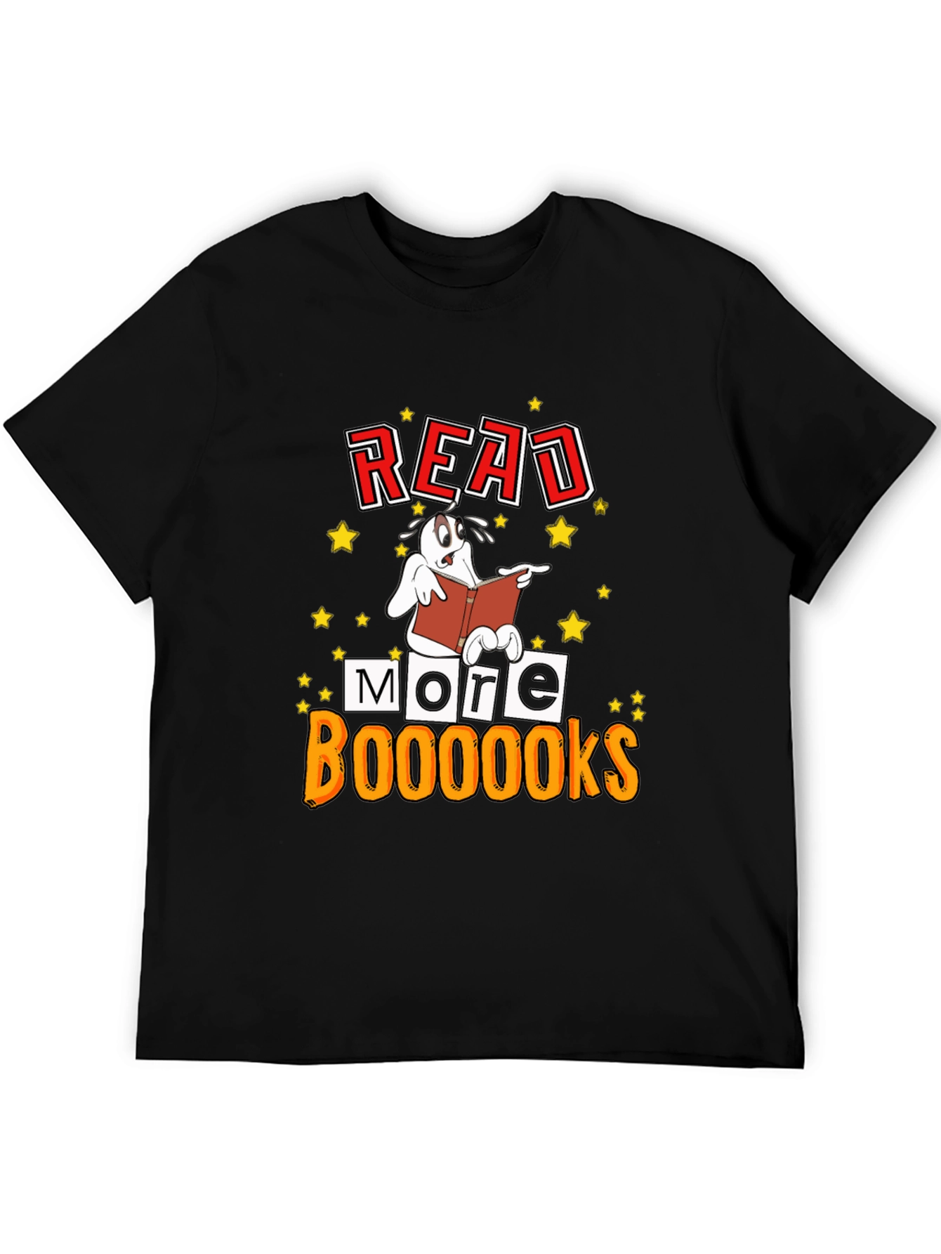 Black Read More Booooks T-Shirt - Novelty Dog Design view 5