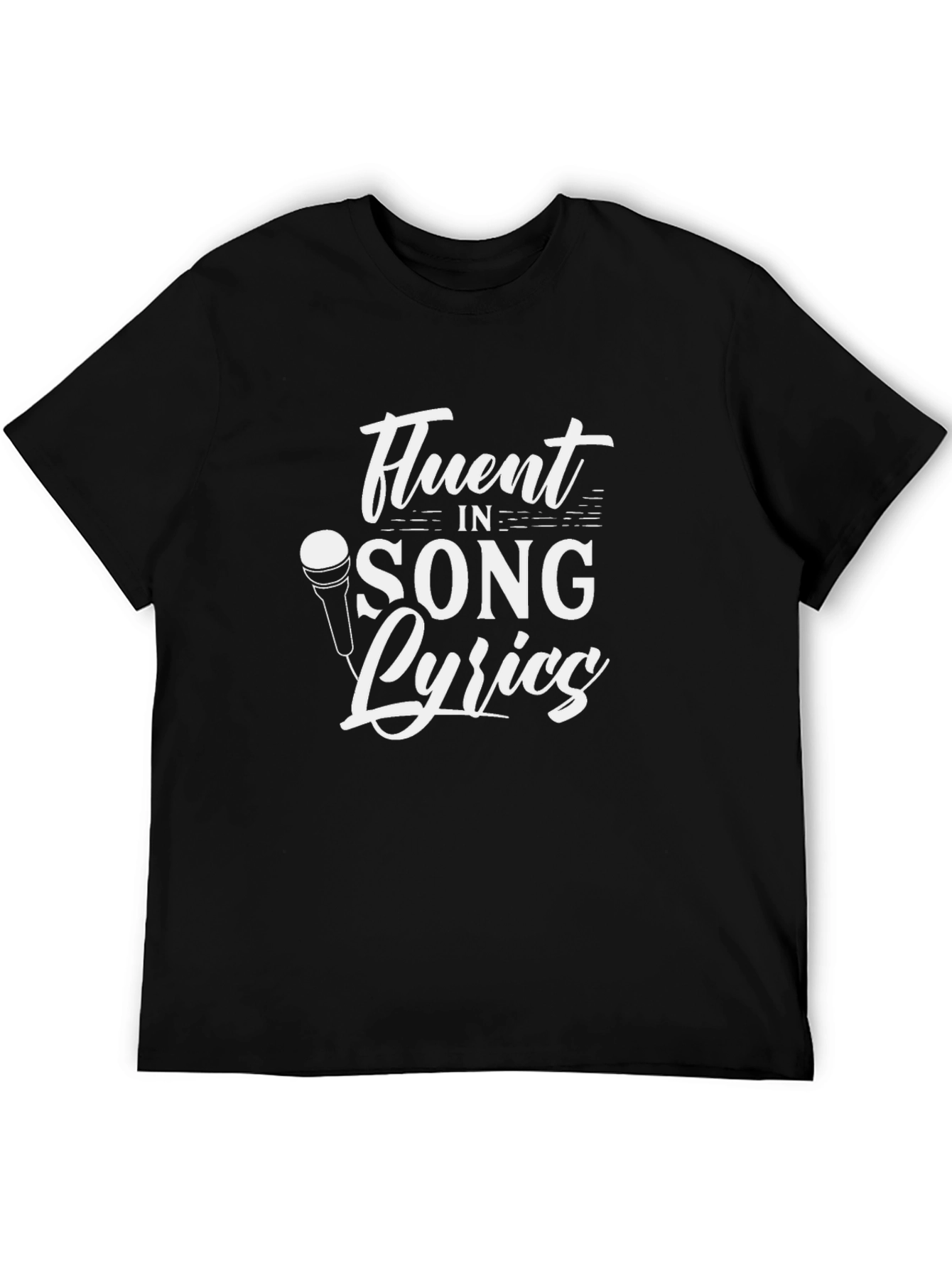 Fluent in Song Lyrics Black T-Shirt - 5