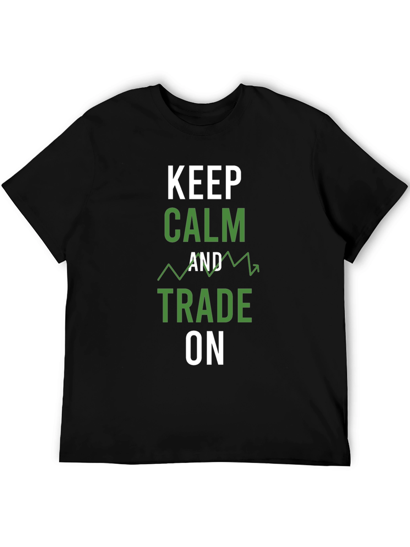 Black Keep Calm and Trade On Graphic Tee view 5