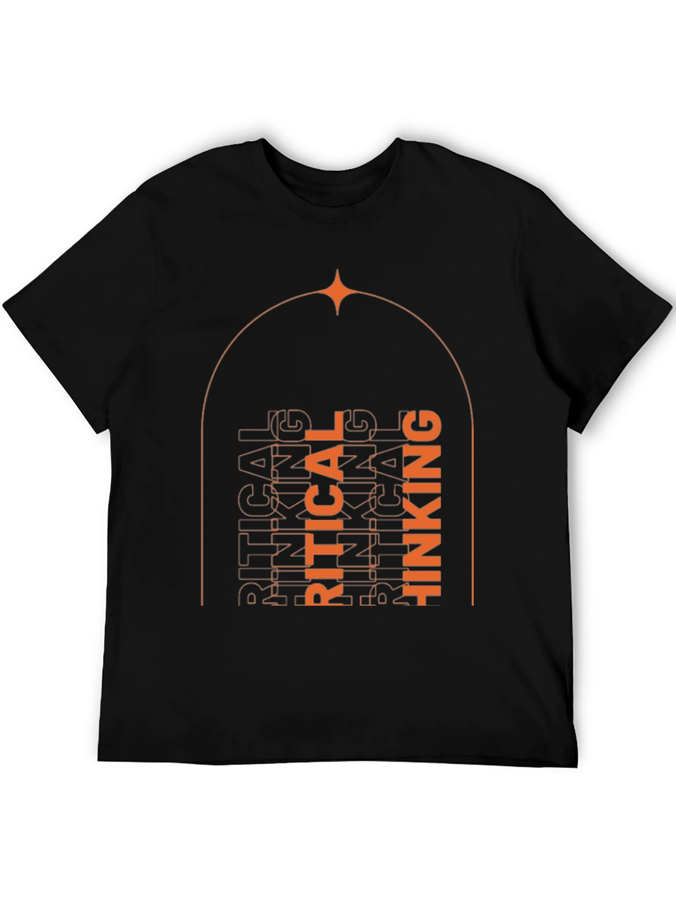 Black Critical Thinking Graphic Tee - Unisex Black T-Shirt view 5