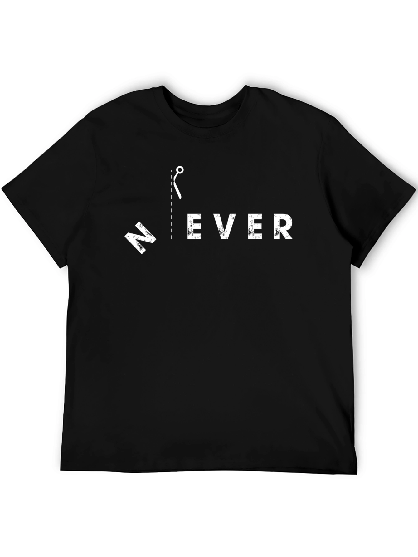 Black Never Fishing Hook Graphic Tee - Black view 5