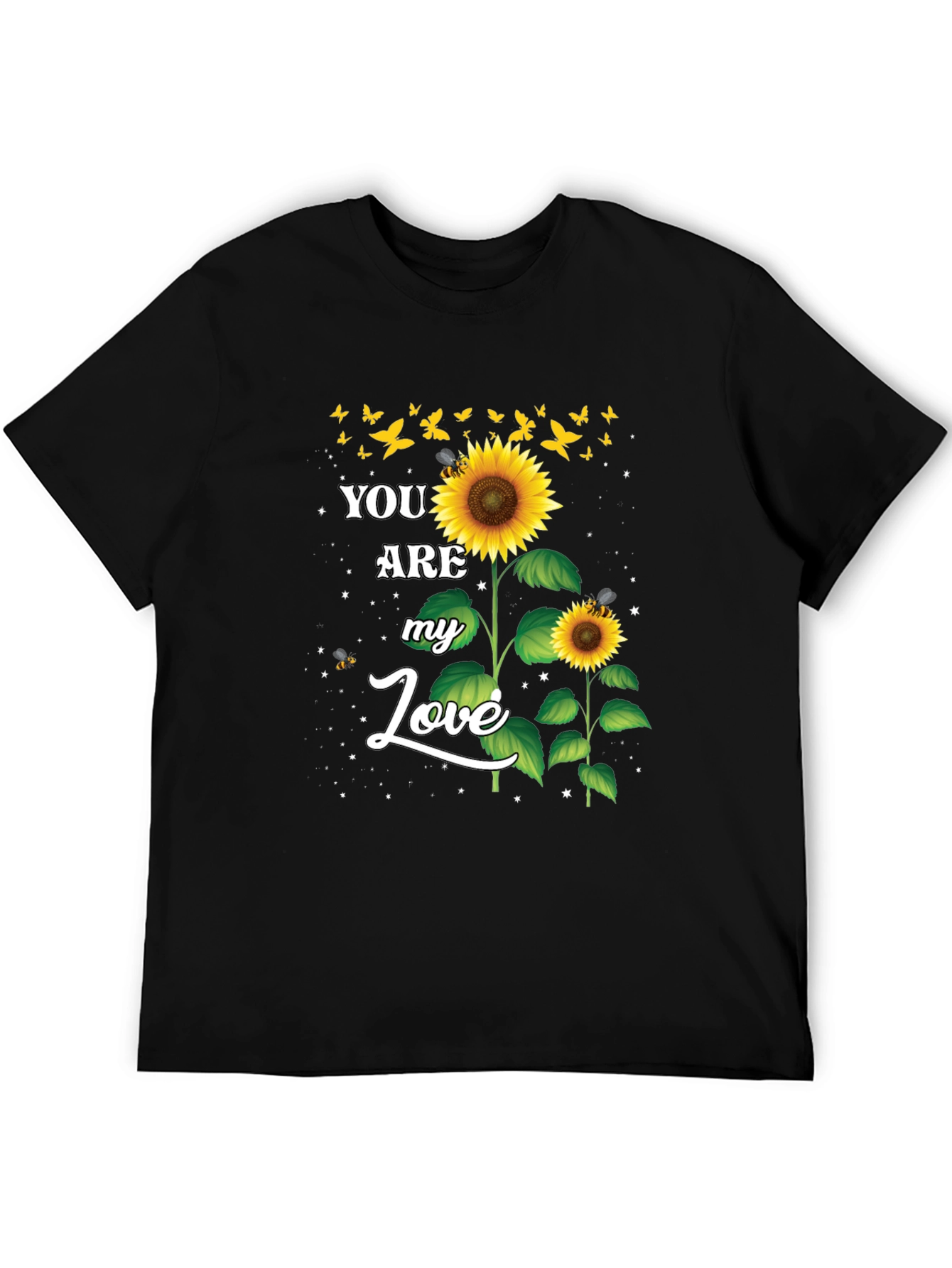 Black Sunflower Love Graphic Tee view 5