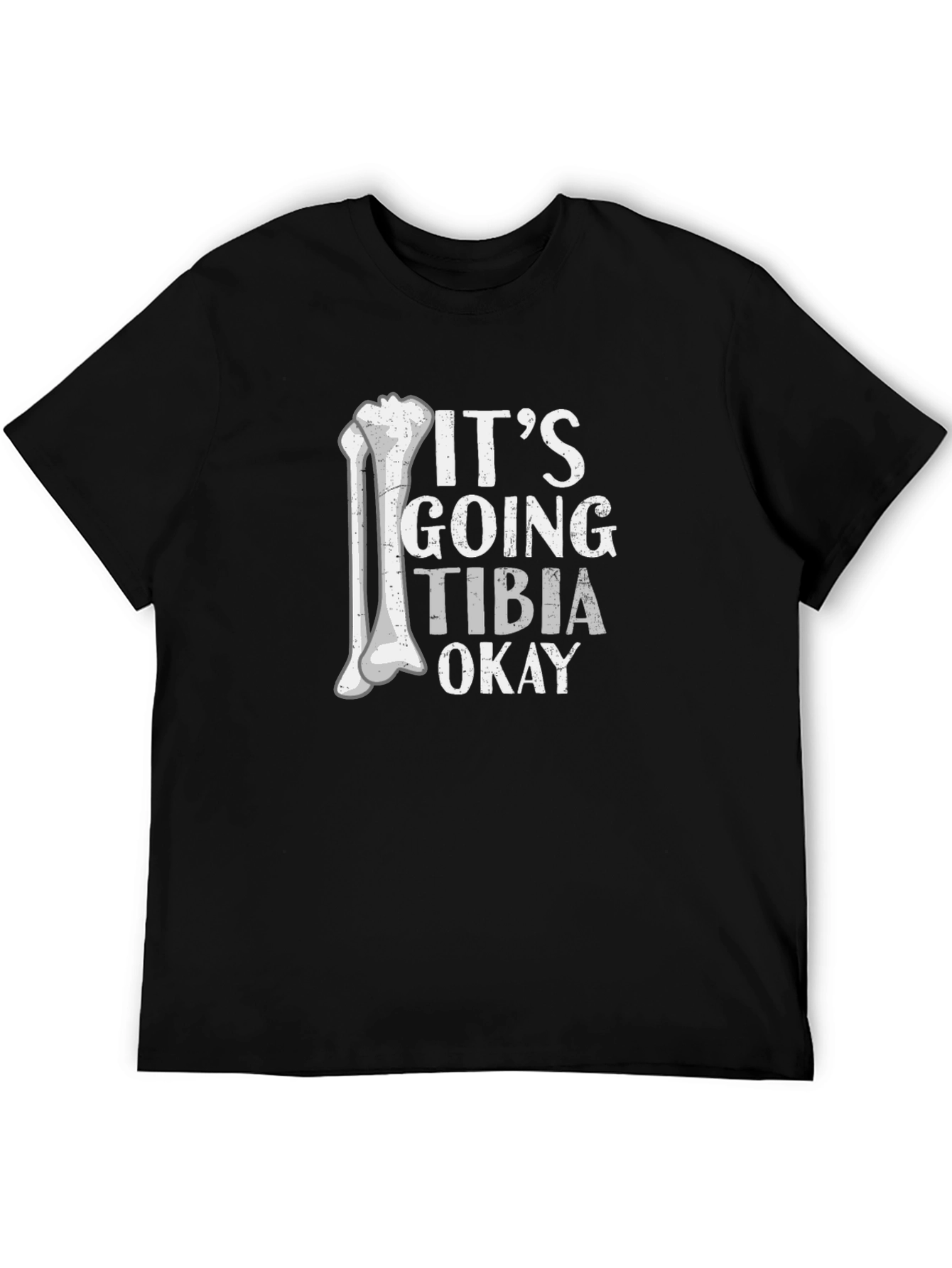 Black Funny It's Going Tibia Okay Graphic Tee - Black view 5