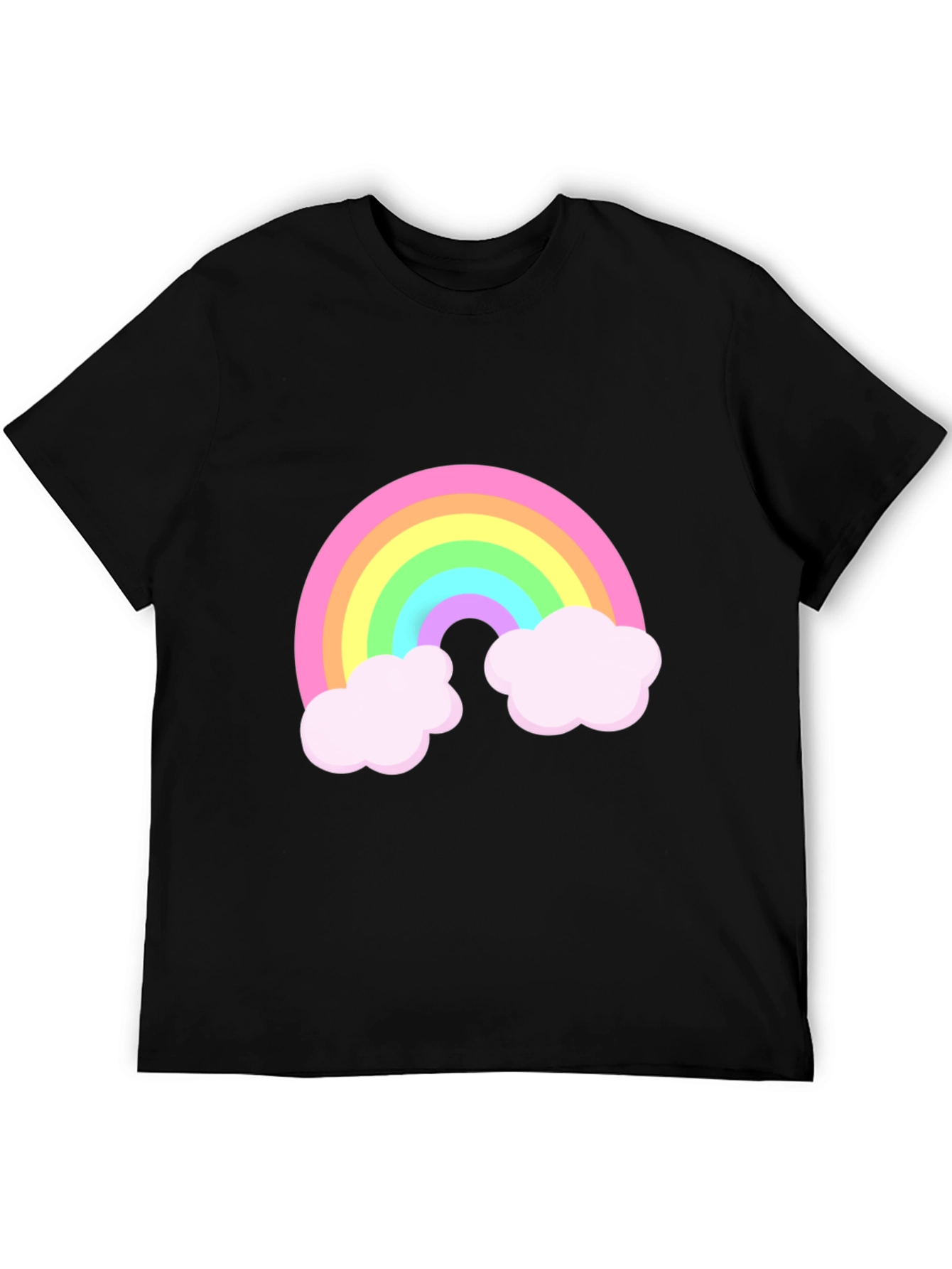 Black Rainbow Graphic Black T-Shirt view 5
