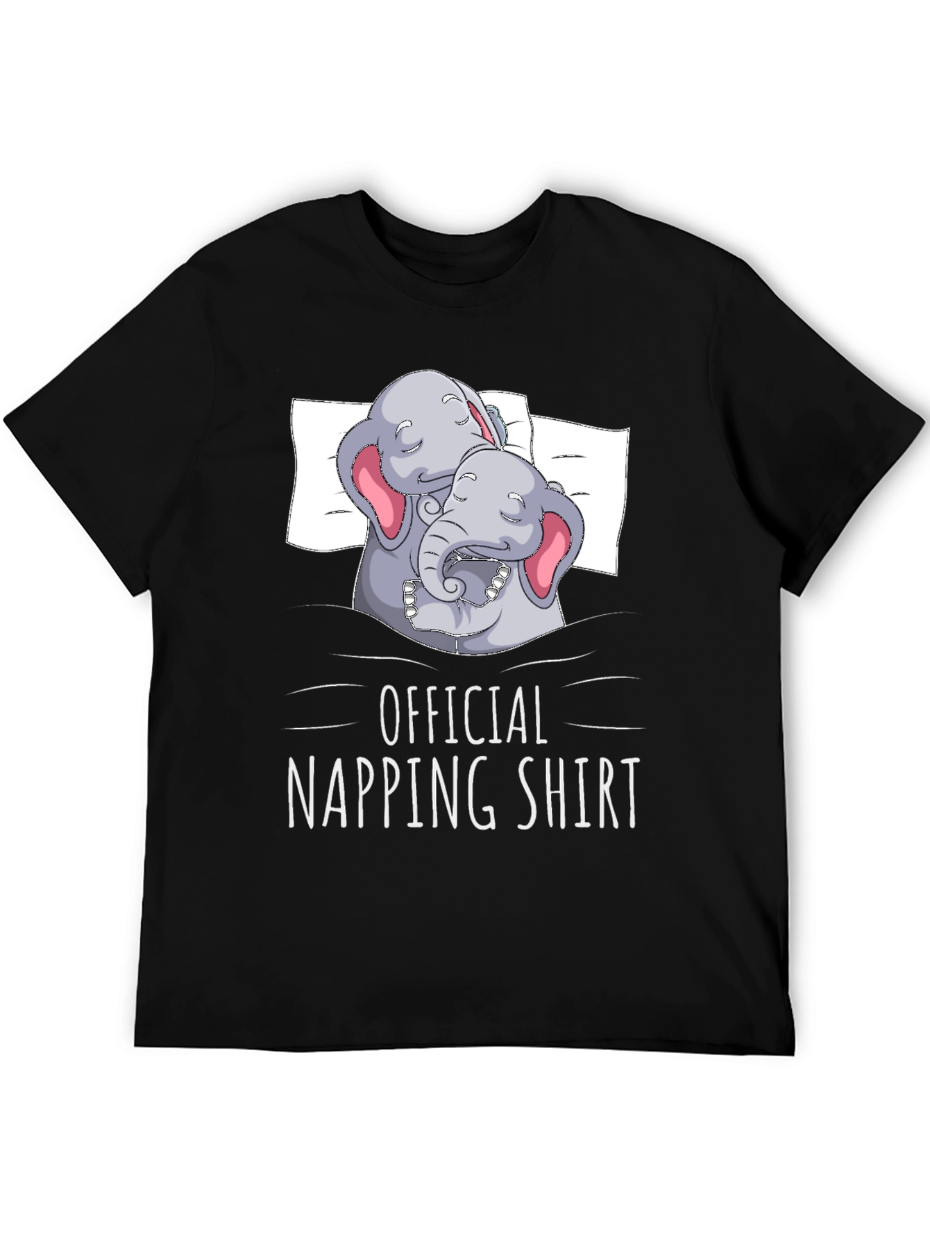 Black Official Napping Shirt - Elephant Graphic Tee view 5