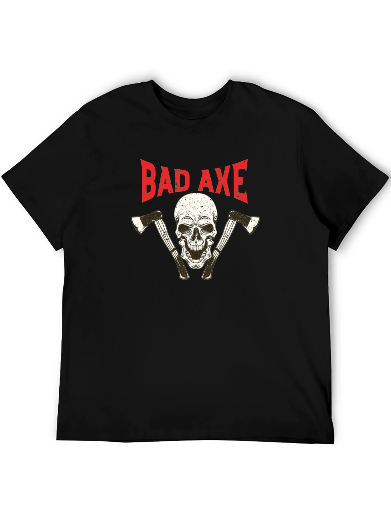 Black Bad Axe Skull T-Shirt - Black Graphic Tee view 5