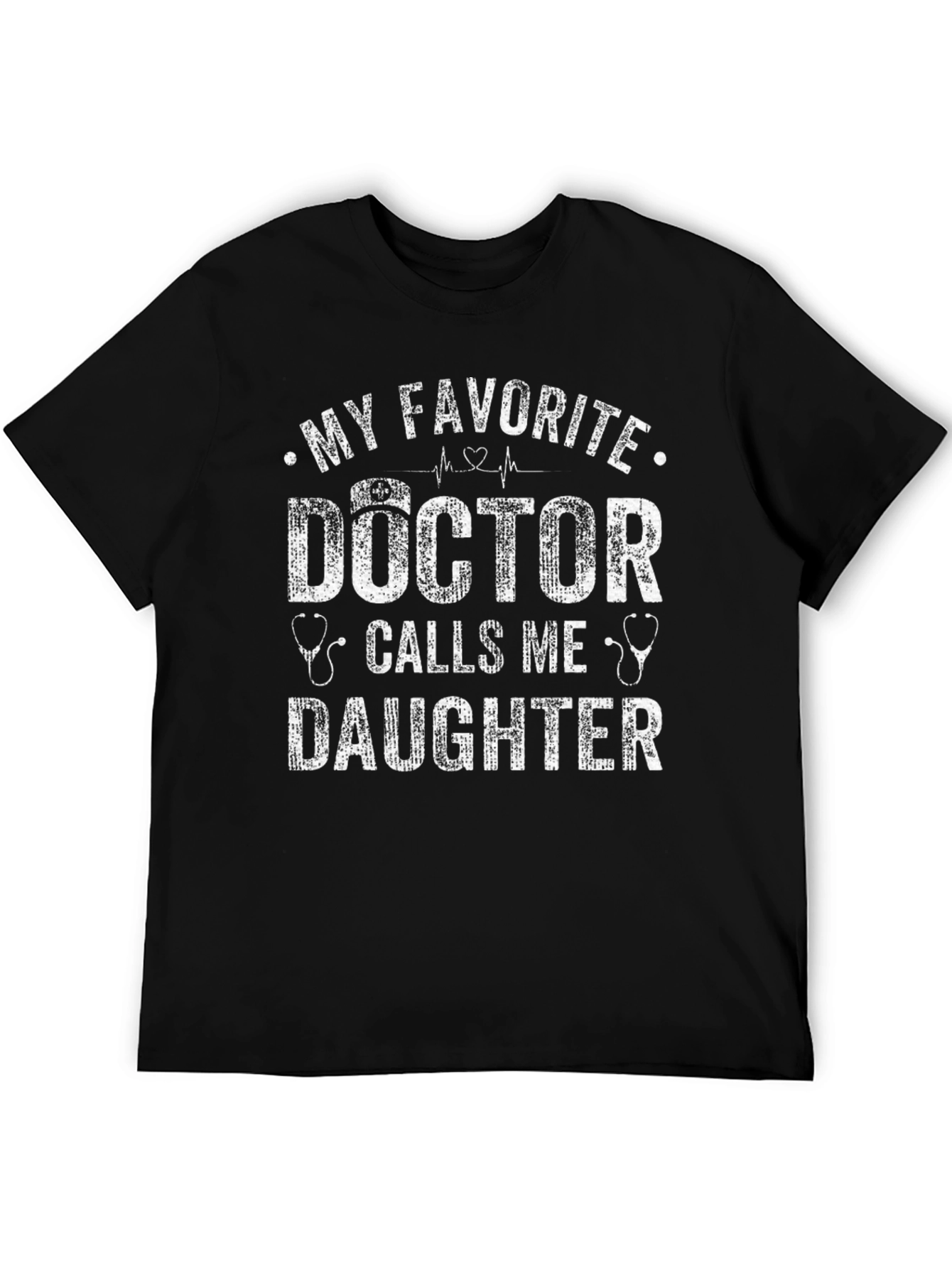 Black My Favorite Doctor Calls Me Daughter T-Shirt view 5
