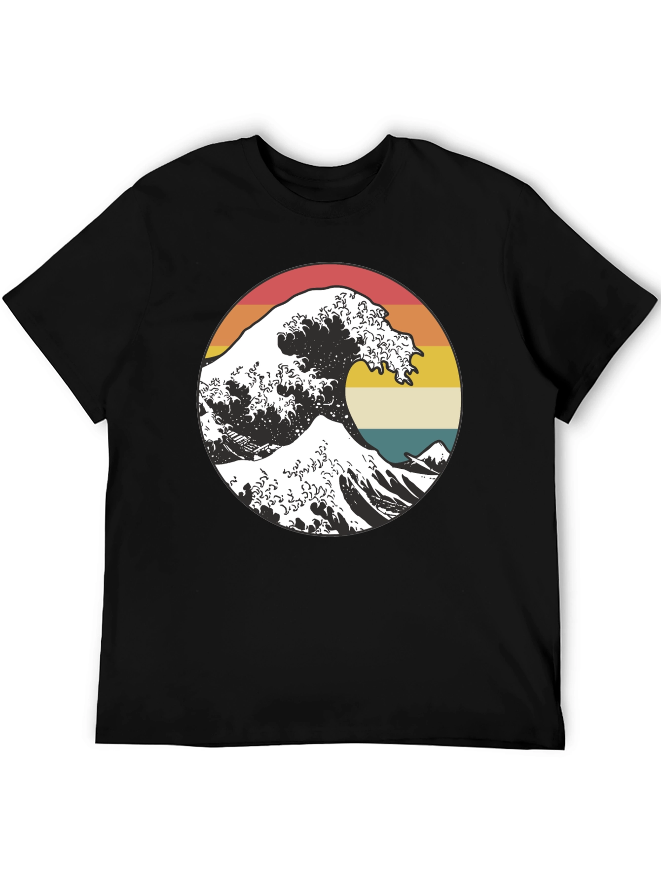 Black Retro Wave Graphic Tee - Stylish and Unique! view 5