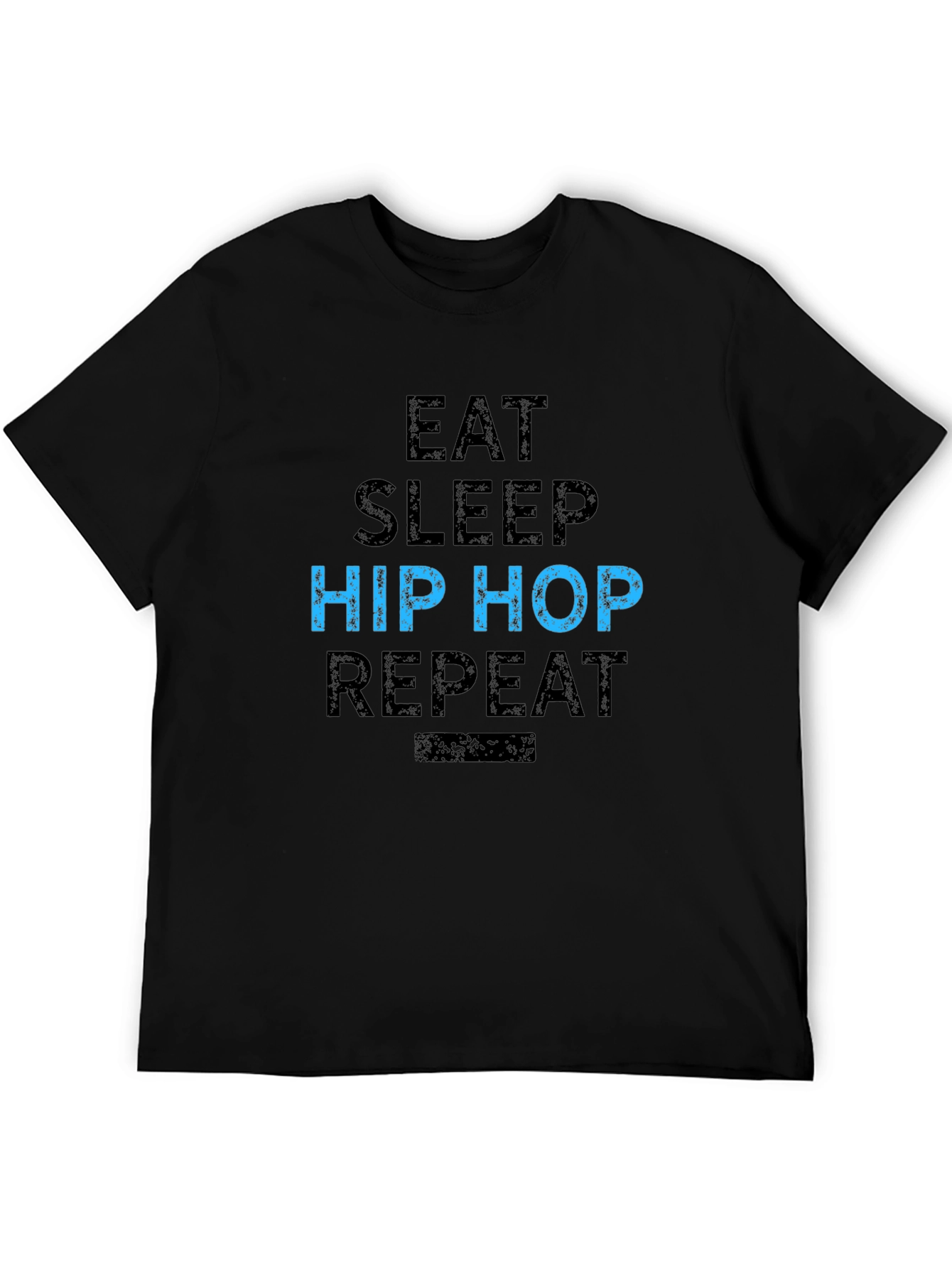 Black Eat Sleep Hip Hop Repeat Graphic Tee view 5