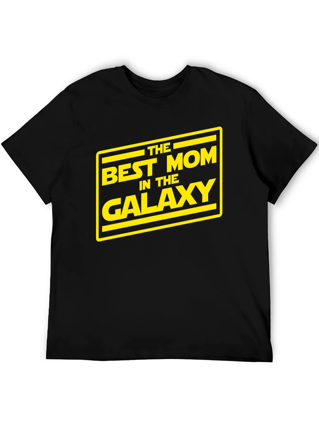 Black Best Mom in the Galaxy Black T-Shirt view 5