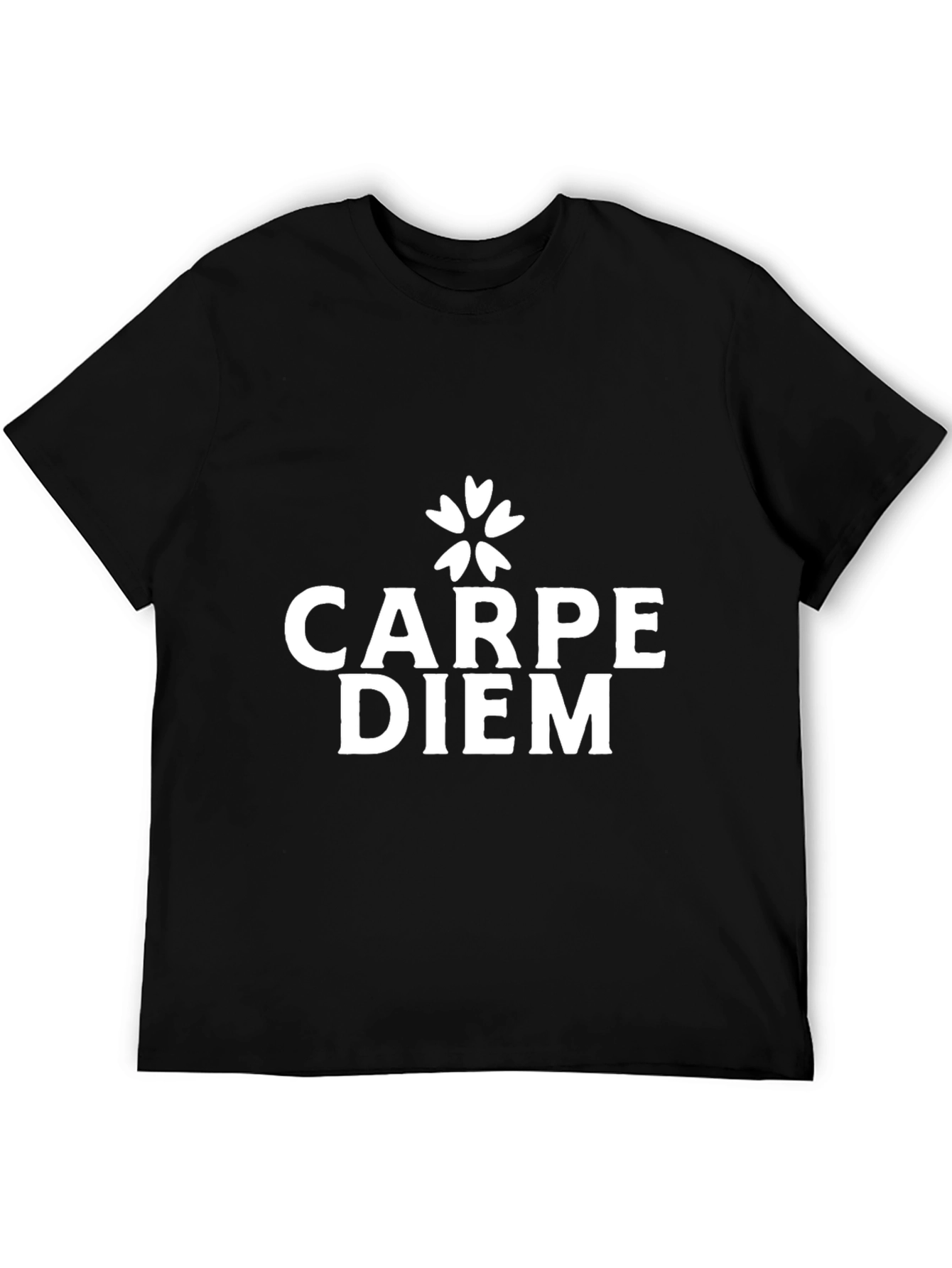 Black Carpe Diem Black Graphic T-Shirt view 5