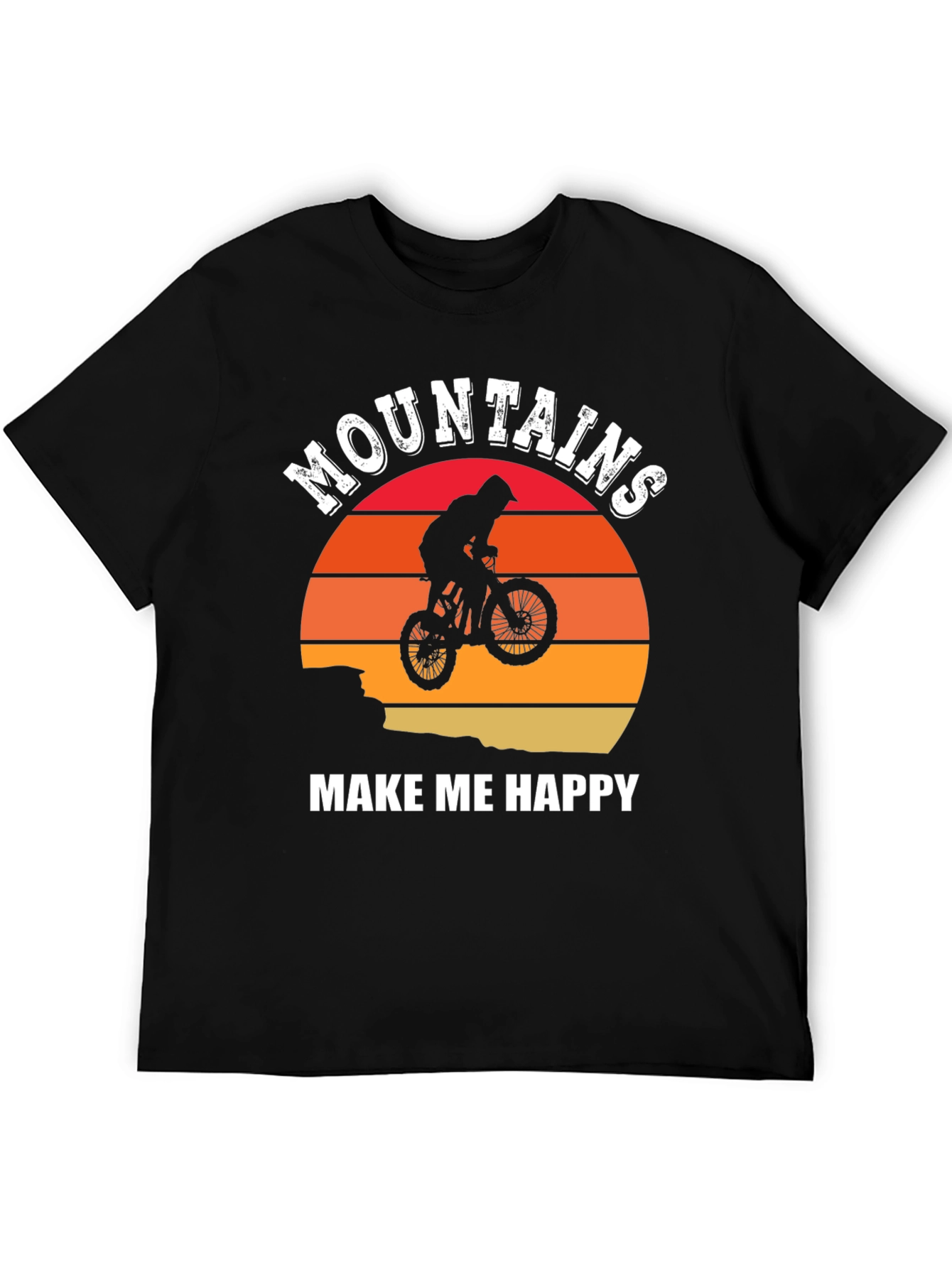 Black Mountains Make Me Happy Graphic T-Shirt view 5