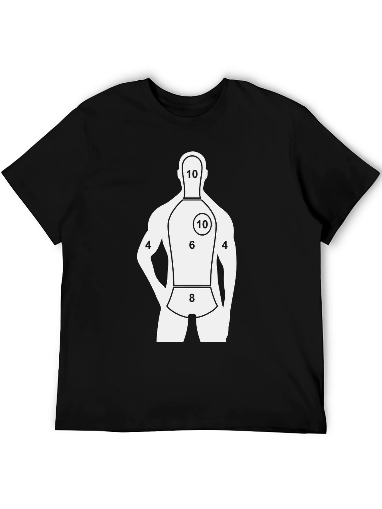 Black Target Man Graphic T-Shirt - Black view 5