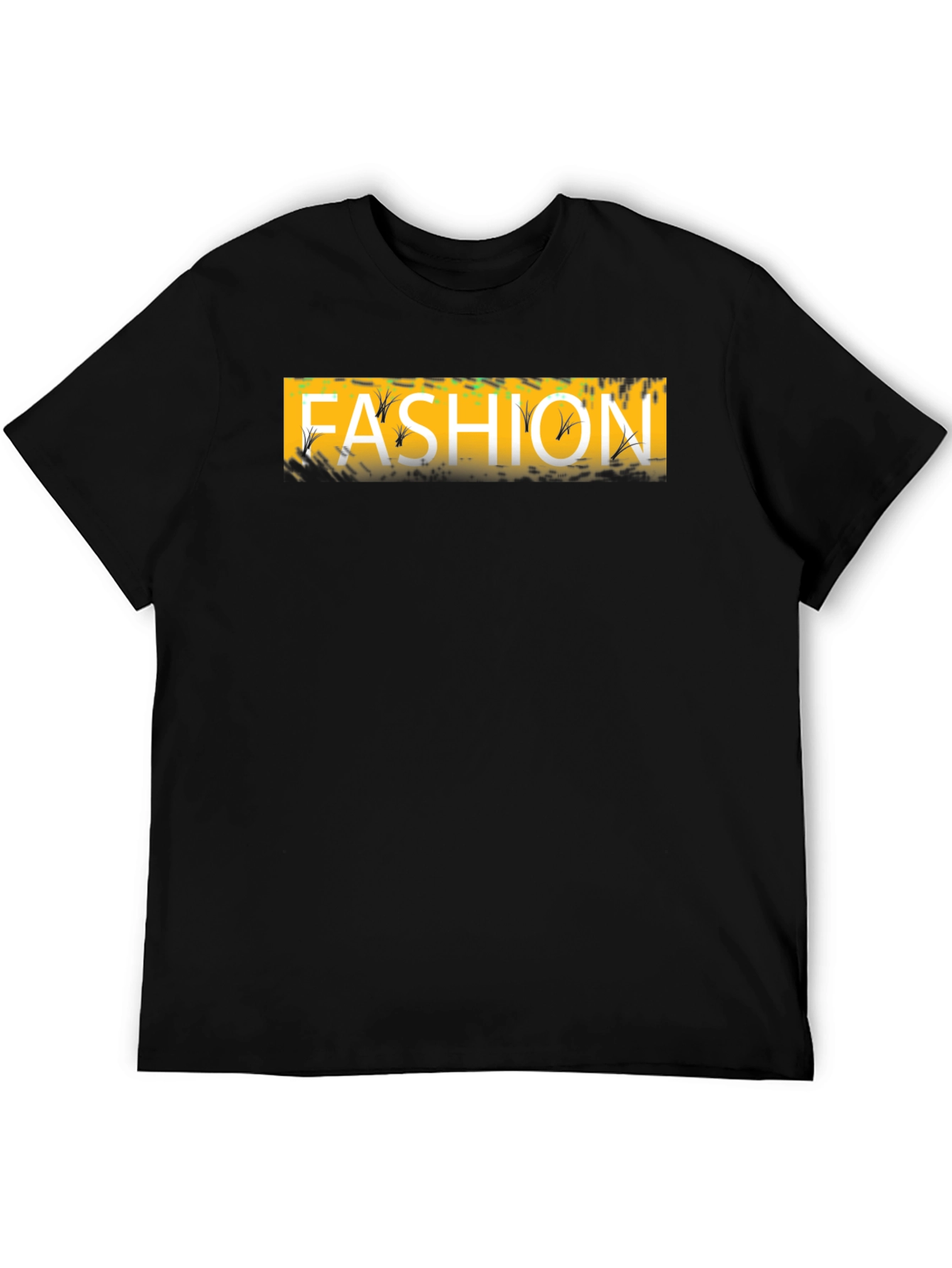 Black Fashion Graphic Tee - Stylish Black T-Shirt for Men view 5