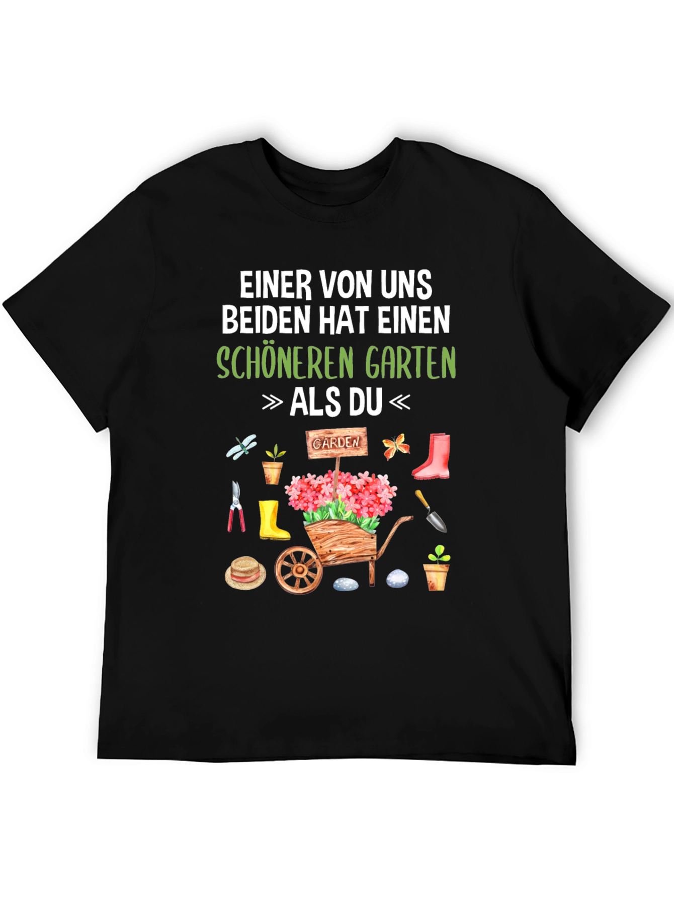 Black Gardener T-Shirt: "Schöneren Garten" view 5