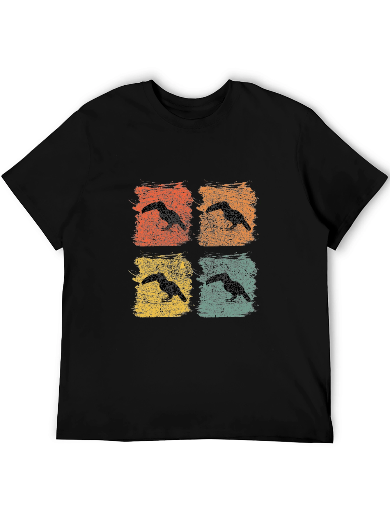 Black Retro Toucan Graphic T-Shirt view 5