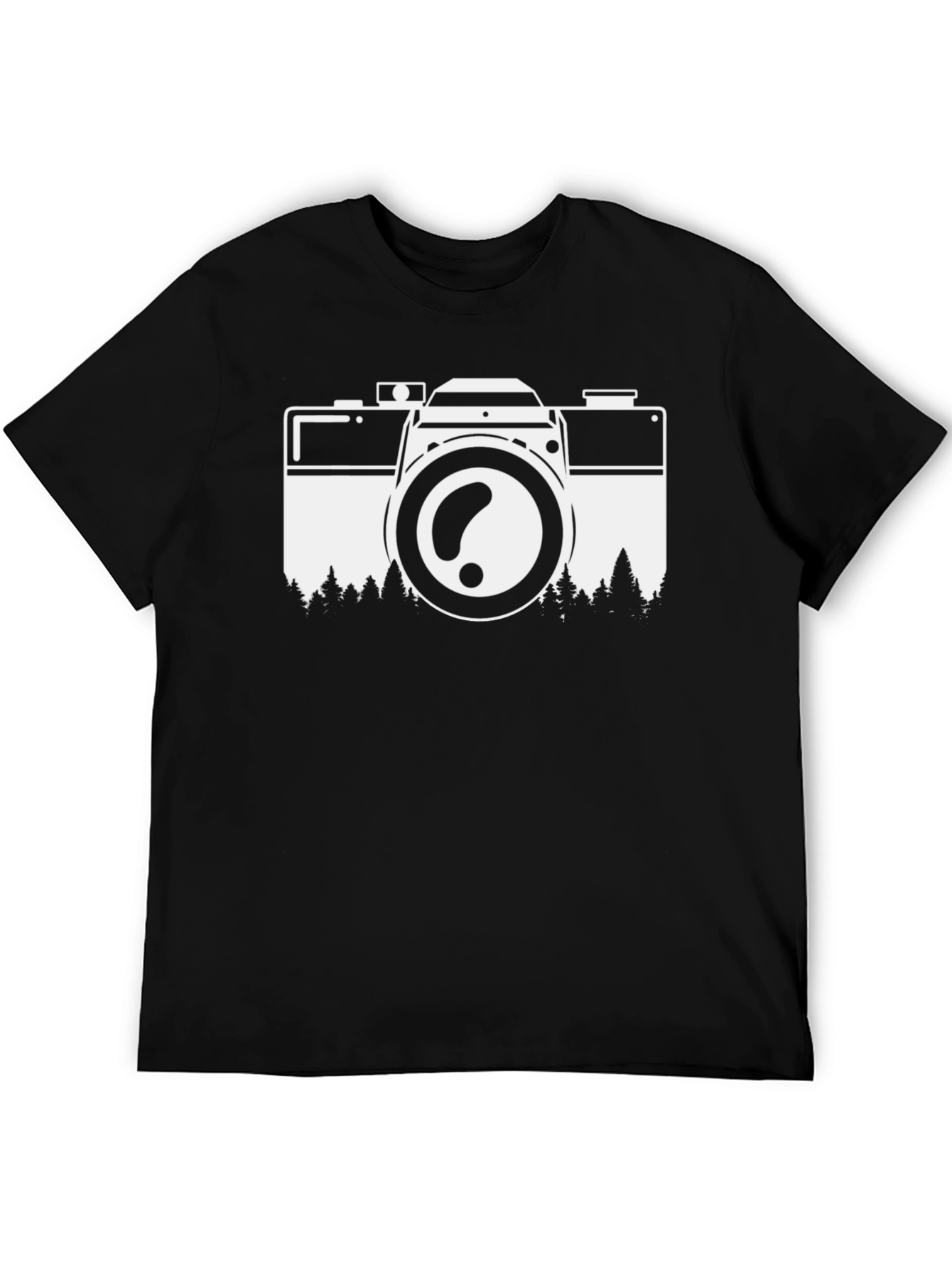 Black Camera Nature Graphic Tee - Black view 5