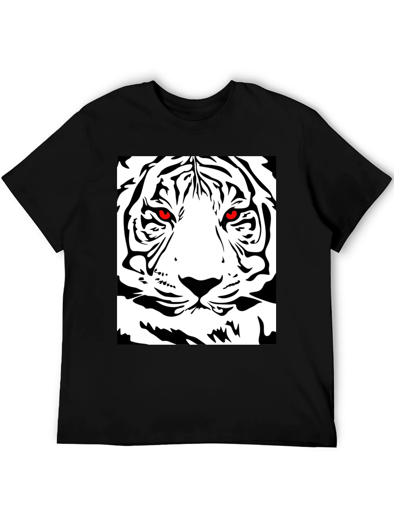 Black Tiger Graphic Tee - Bold Black T-Shirt view 5