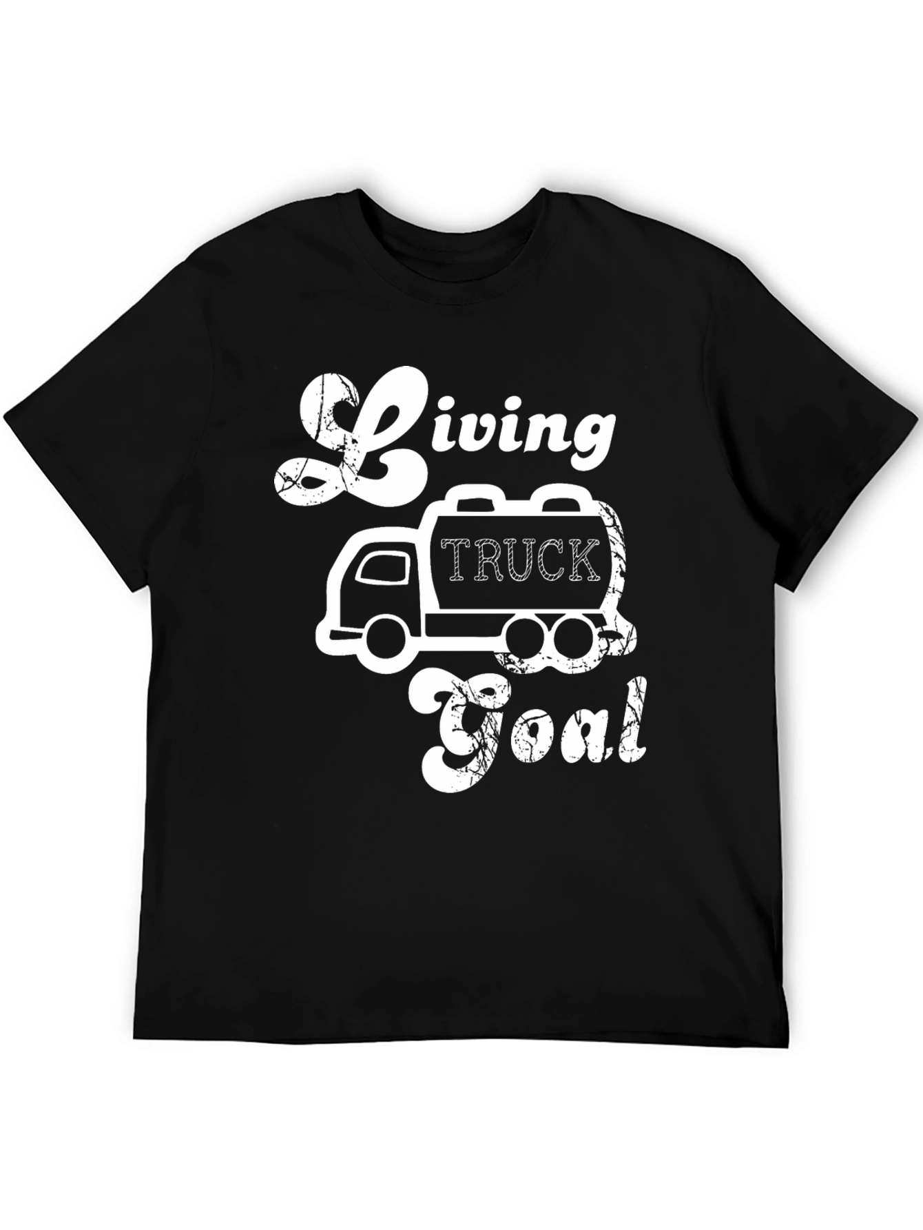 Black Living Truck Goal Black Graphic Tee view 5