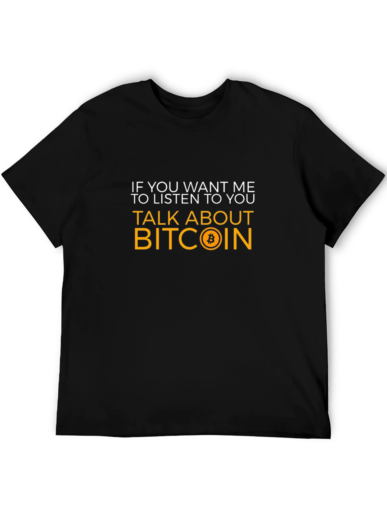 Black Bitcoin Talk Tee - Crypto Enthusiast T-Shirt view 5