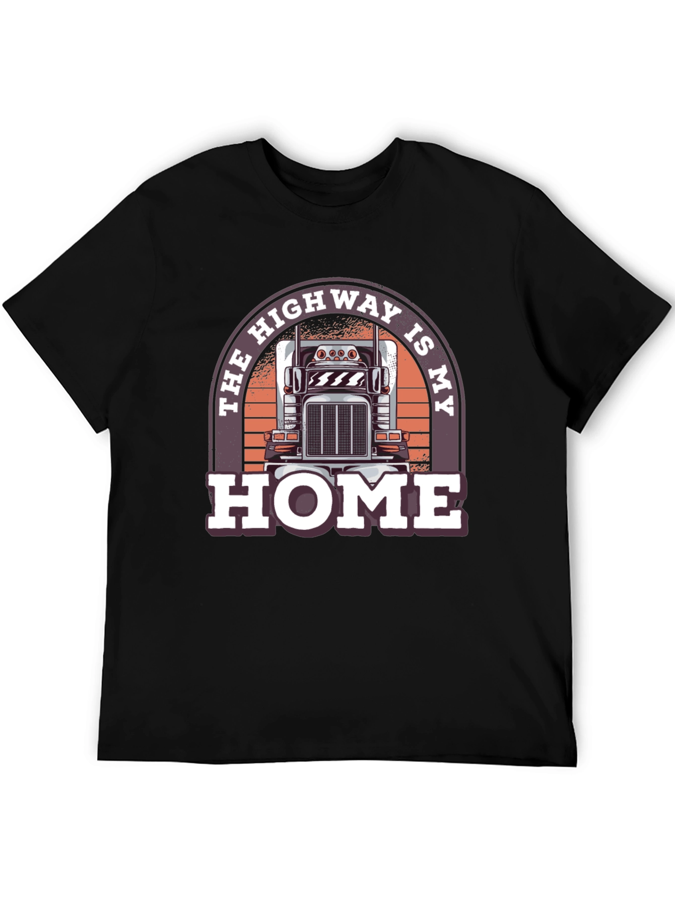Black Highway Is My Home Trucker T-Shirt view 5