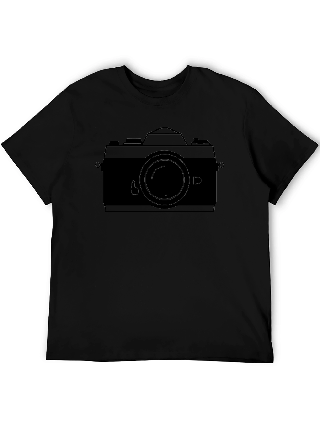 Black Retro Camera Graphic Tee - Black view 5