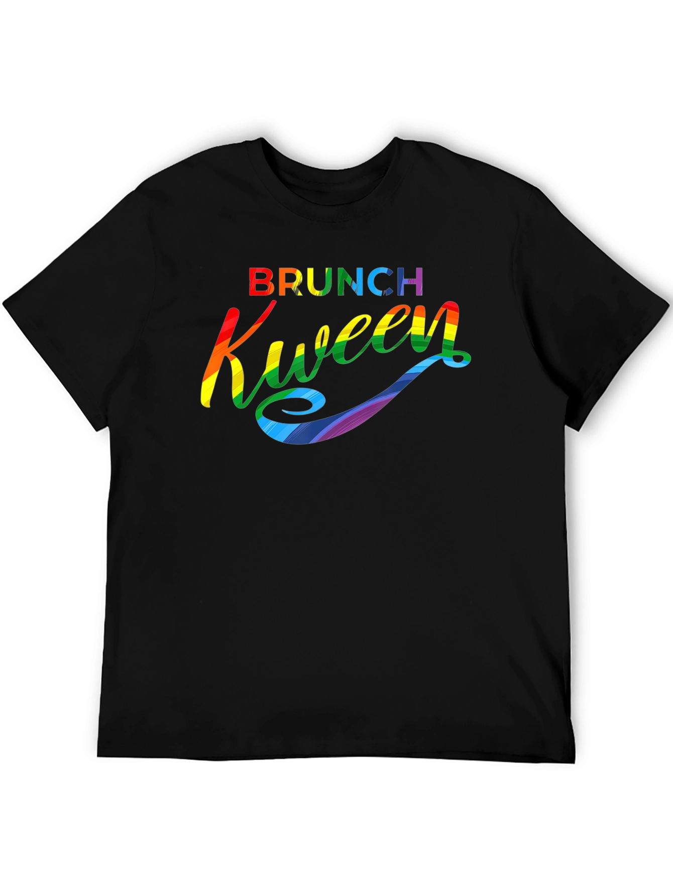 Black Brunch Kween Pride T-Shirt - Rainbow Graphic Tee view 5