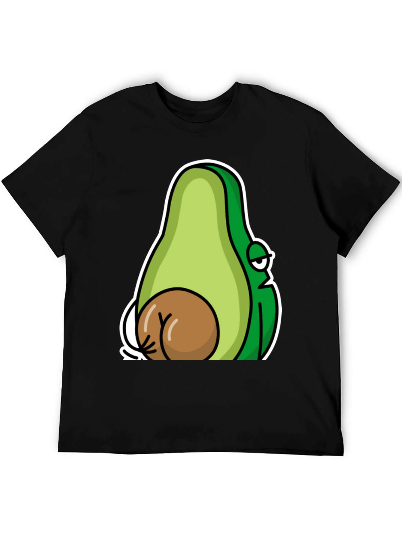 Black Funny Avocado T-Shirt - Novelty Graphic Tee view 5