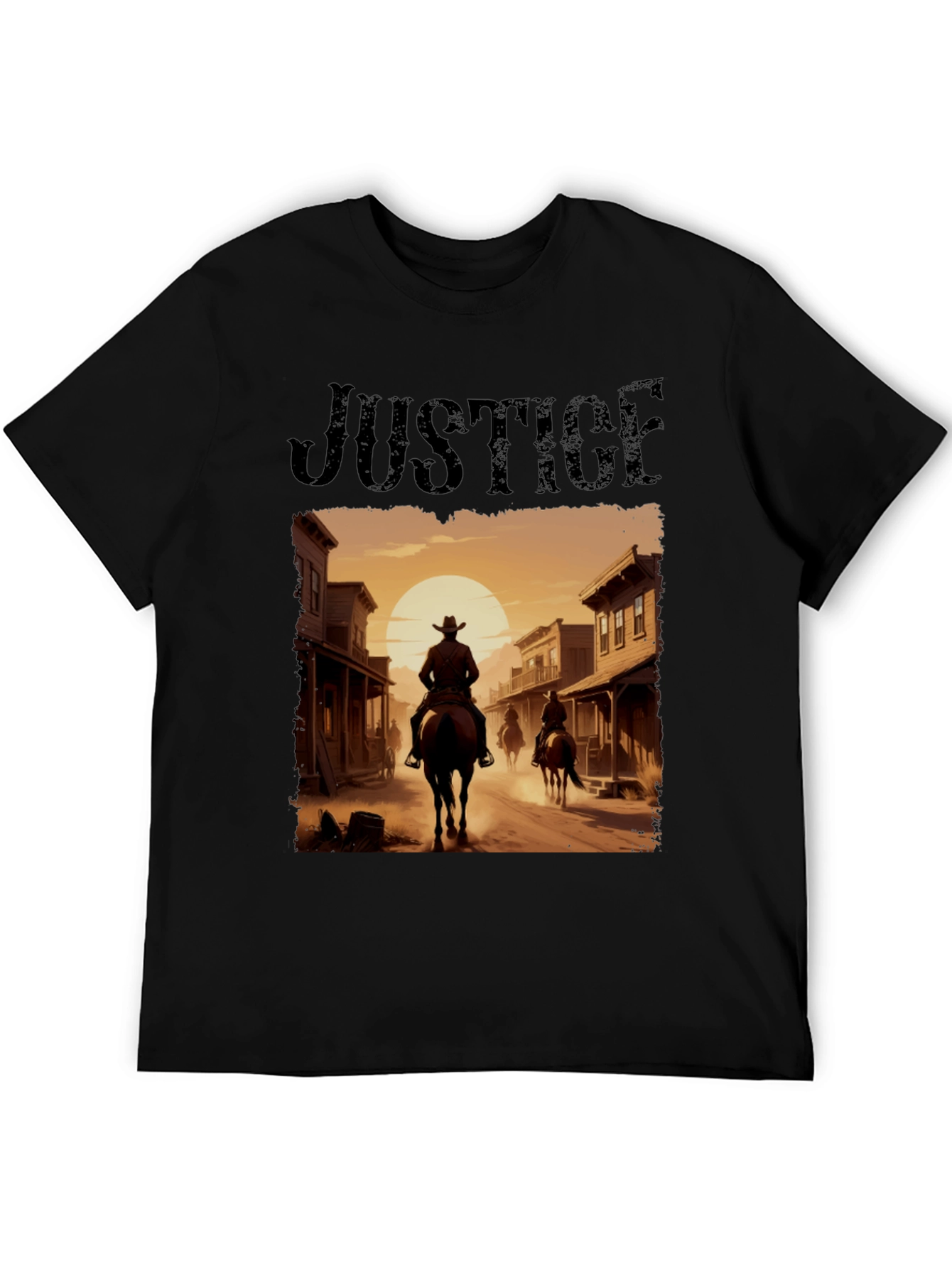 Black Justice Cowboy T-Shirt view 5
