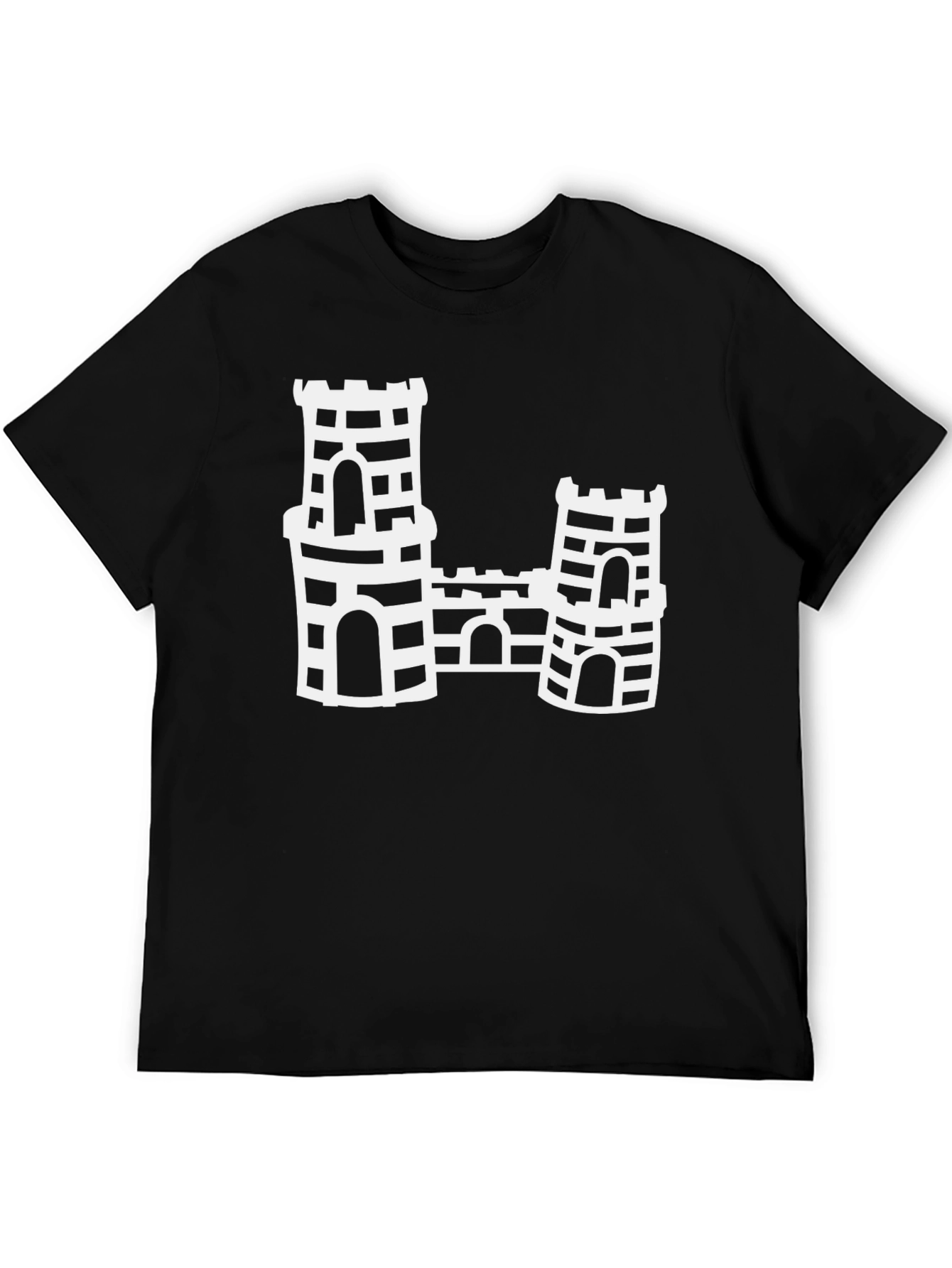 Black Castle Graphic Tee - Black Cotton Blend view 5