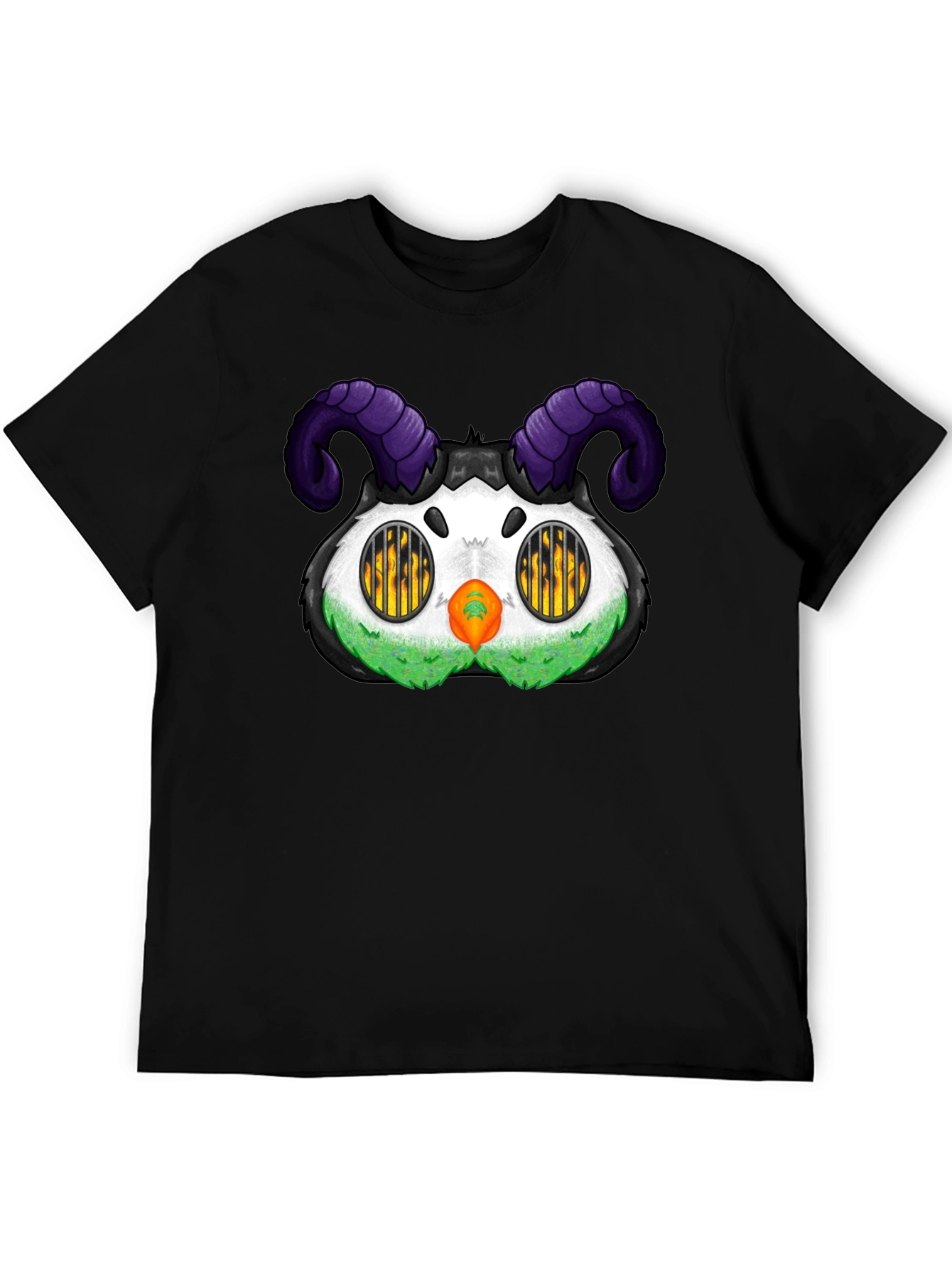 Black Monster T-Shirt with Horns view 5